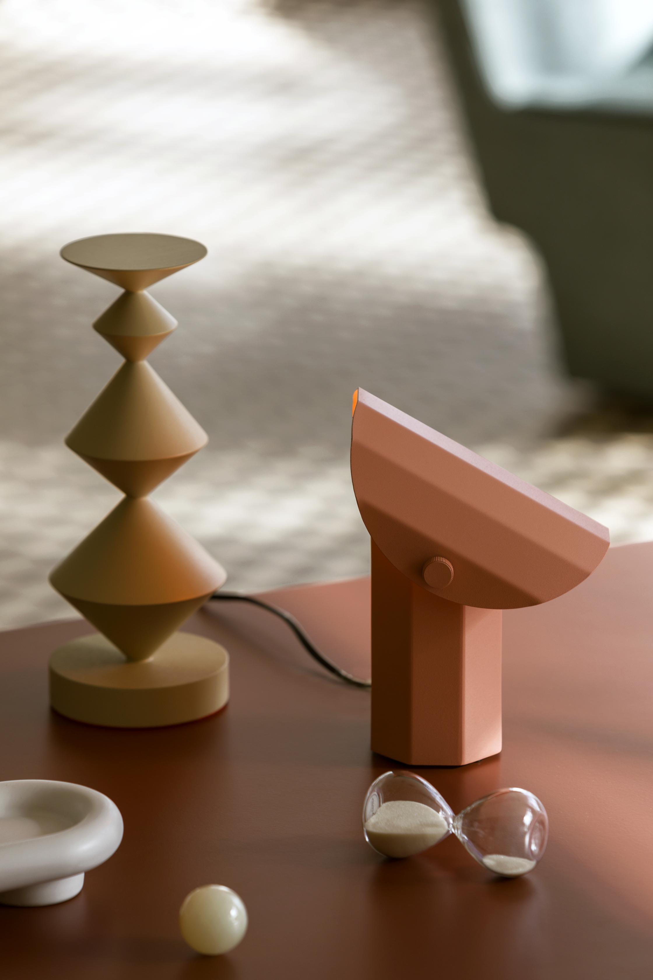 Tischlampe APOLIN gebrochenes Rosa