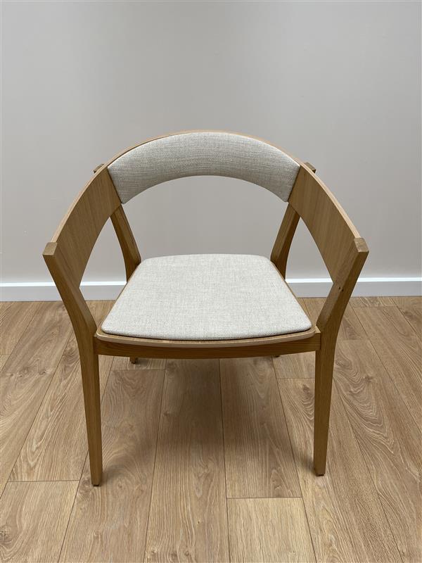 ARCHER B-4801 chair in light beige with an oak base - display model