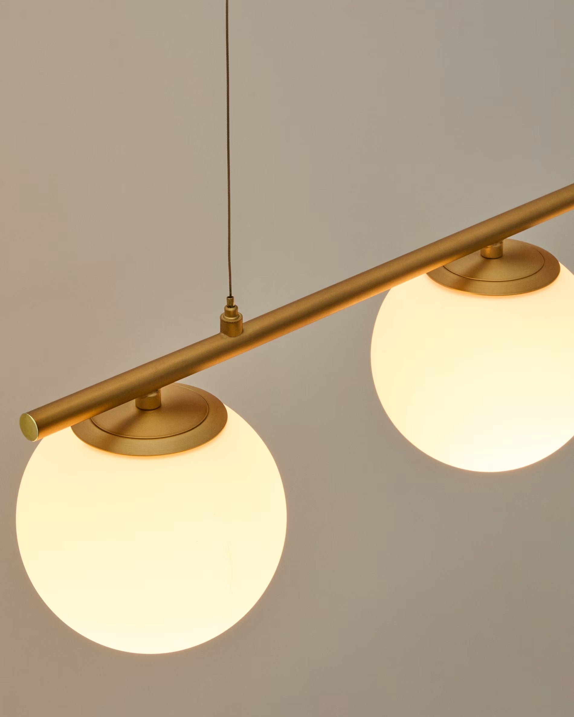 Three-Point Pendant Lamp BRISIA Brushed Brass