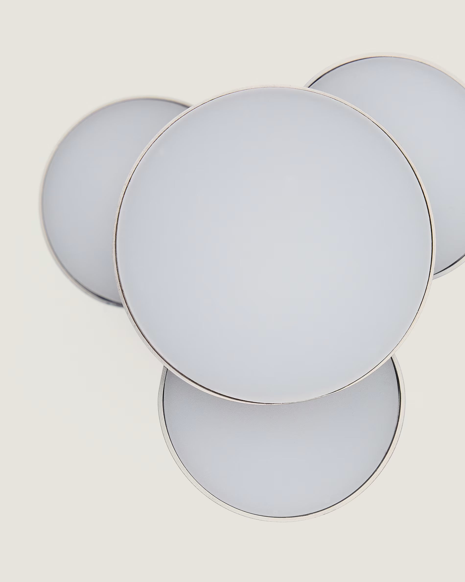 Tragbare Lampe ADRINA hellgrau gebürstetes Metall