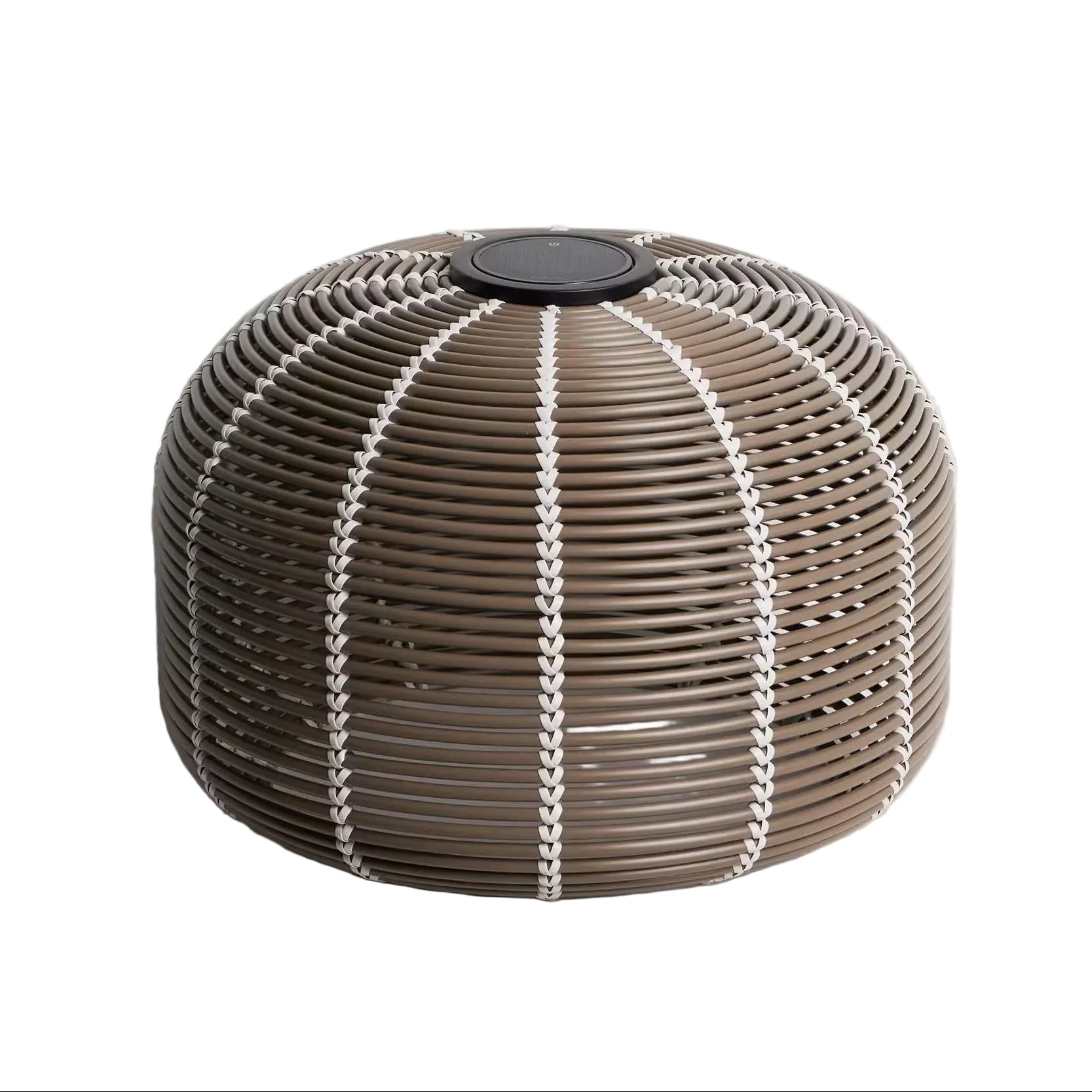 Solar-Gartenlampe GAROINA taupe synthetischer Rattan