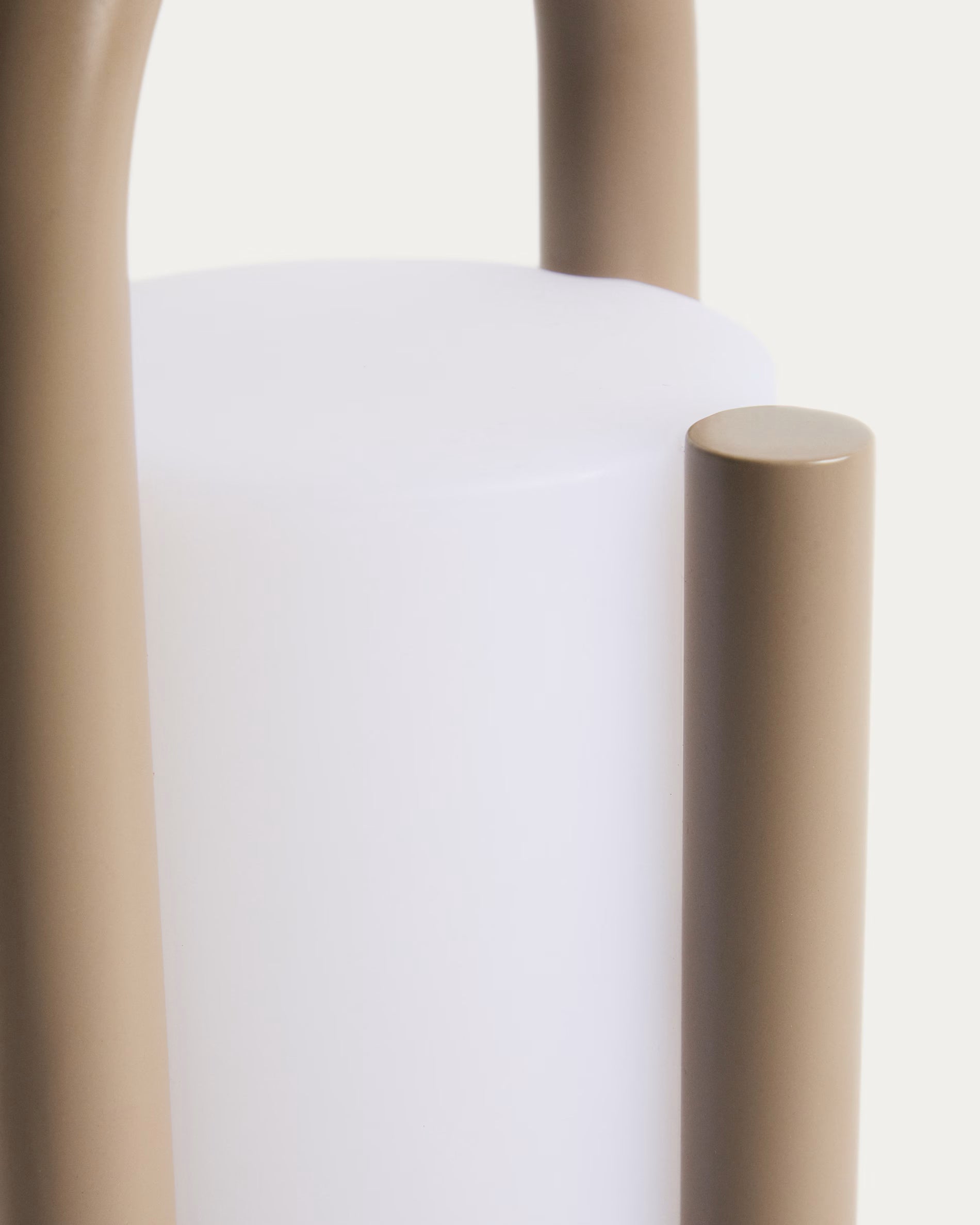 Lampa ogrodowa przenośna LEROS taupe – styl nowoczesny