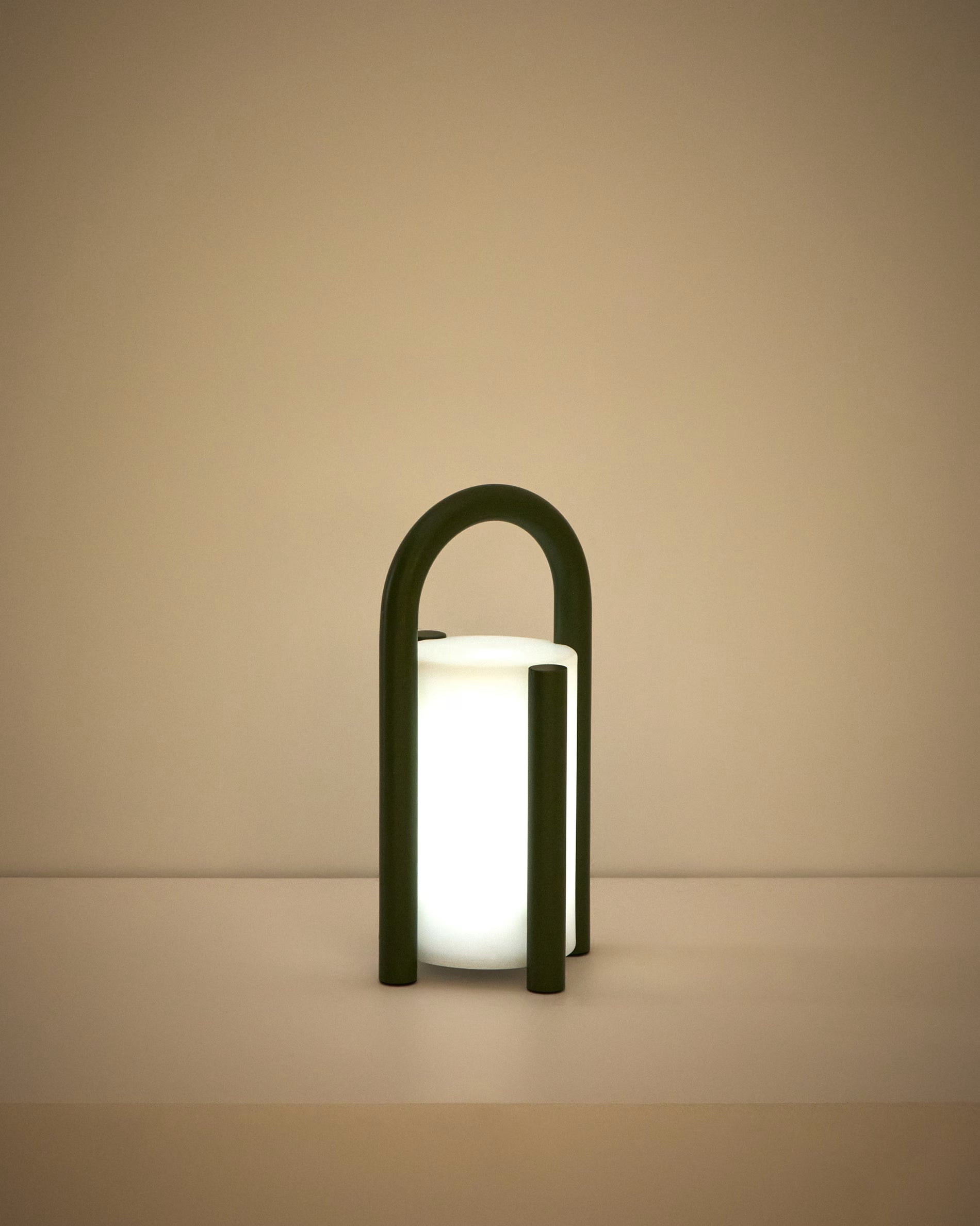 Lampa ogrodowa przenośna LEROS zielony na taras i do ogrodu