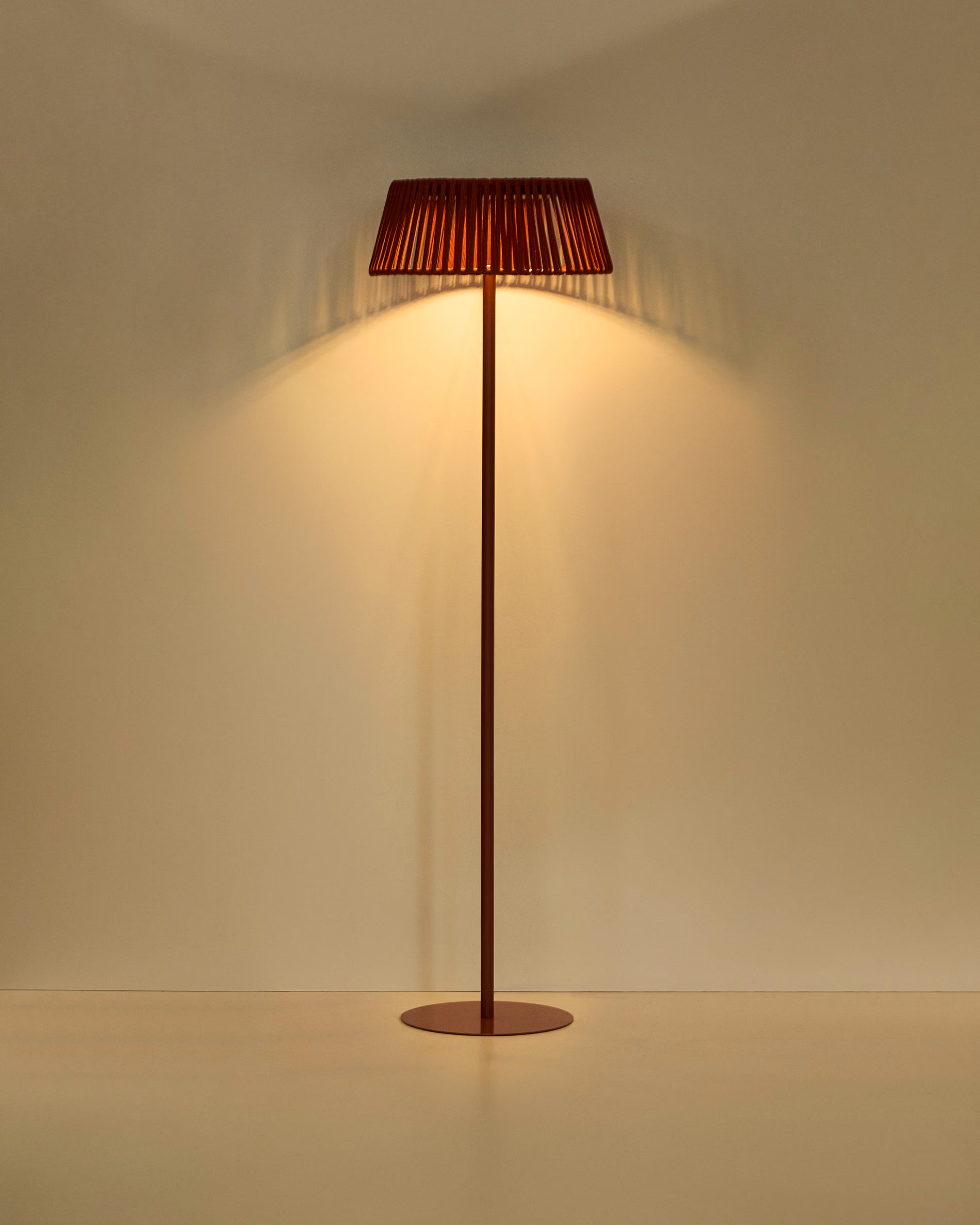 Solar-Gartenstehlampe ALDET Terrakotta