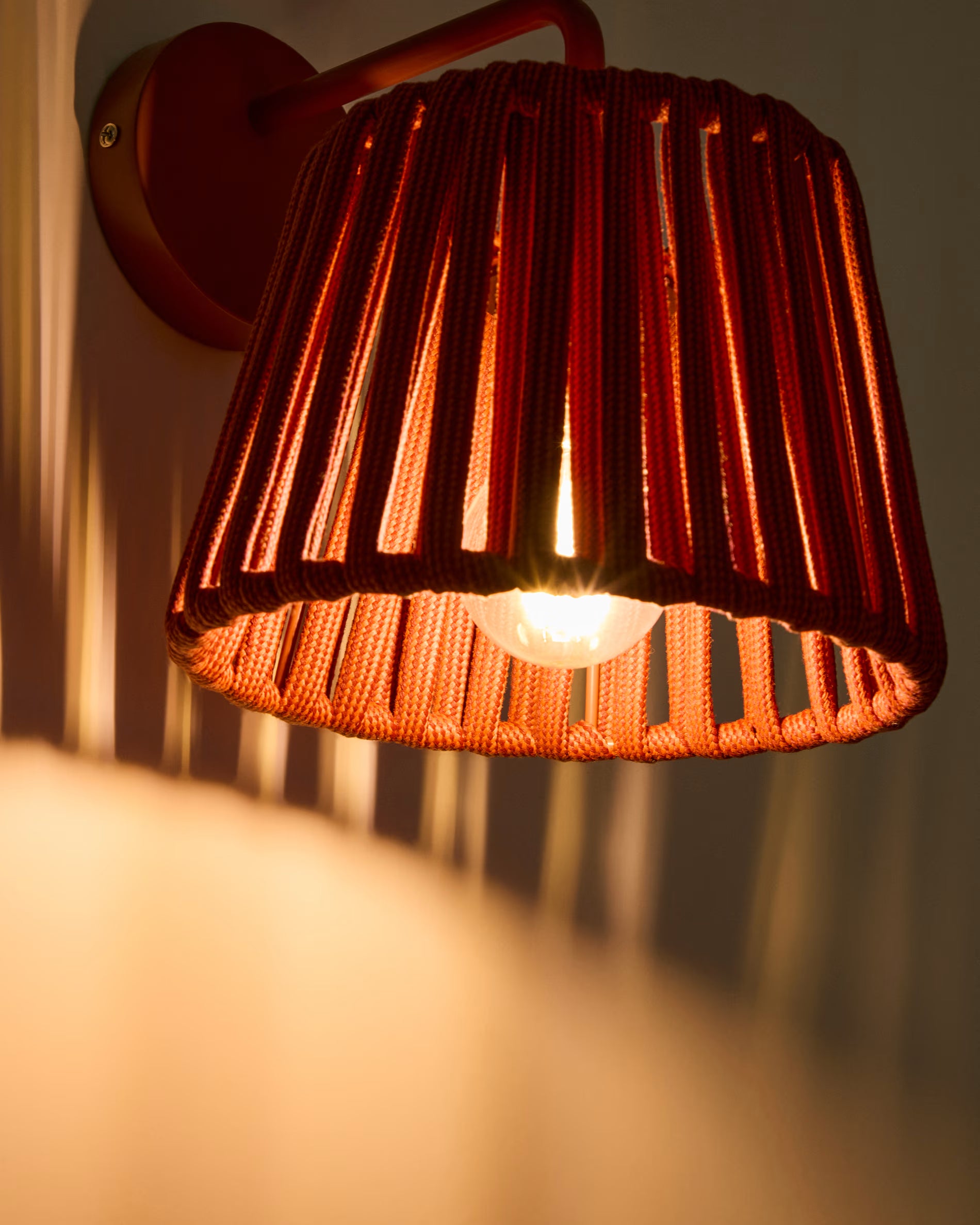 Solar Wall Garden Lamp ALDET Terracotta