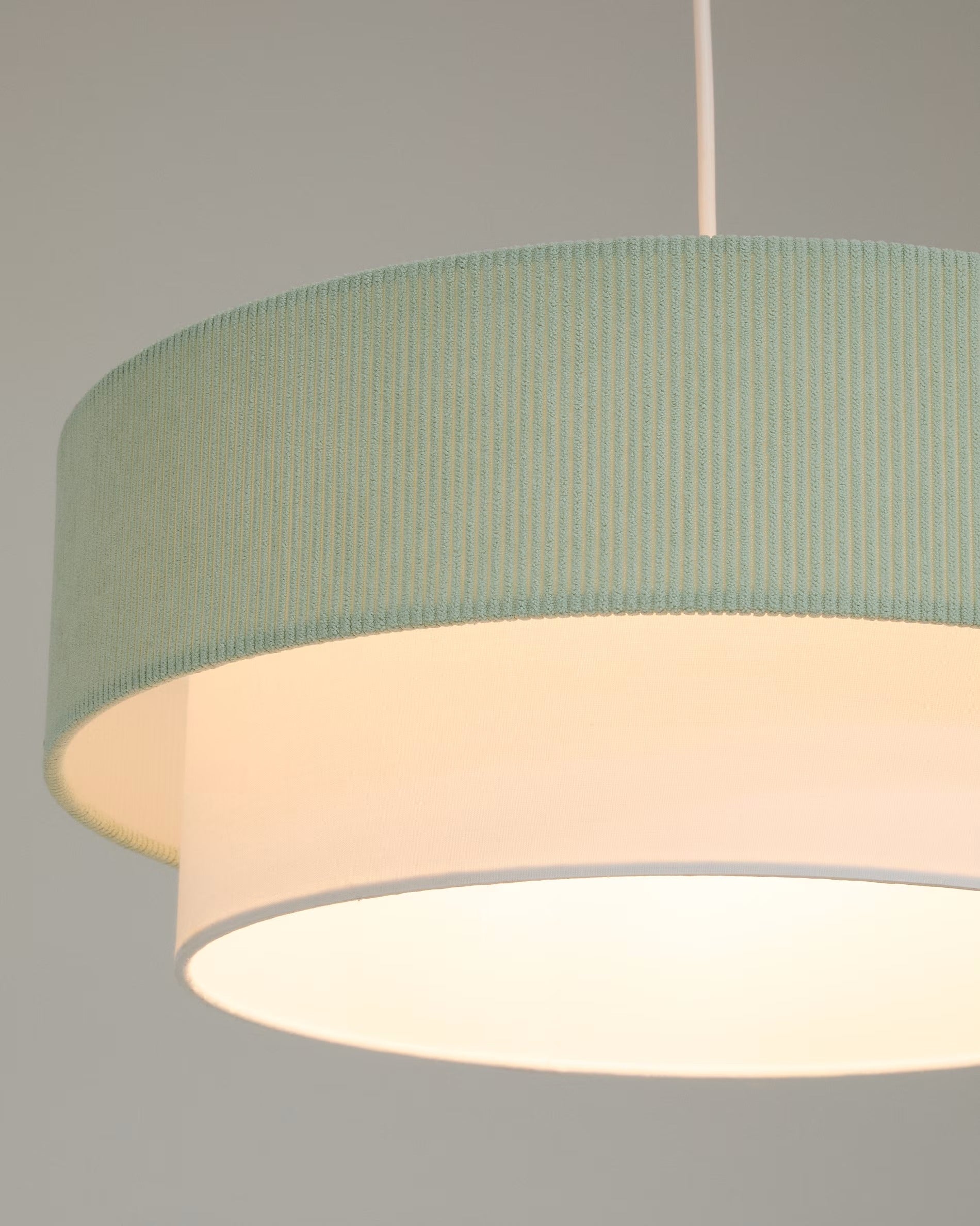 BIANELLA turquoise pendant lamp with white