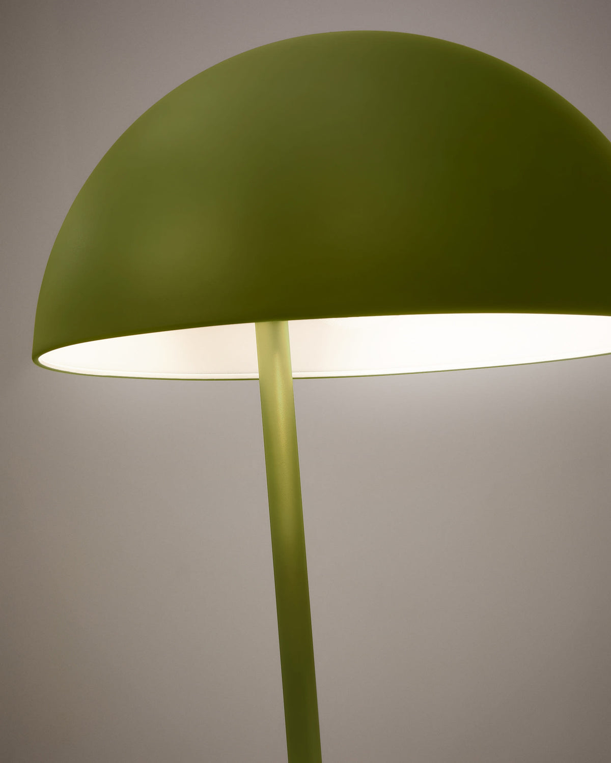 Lampa podłogowa CATLAR zielony metal z drewnem jesionowym – ujęcie 2
