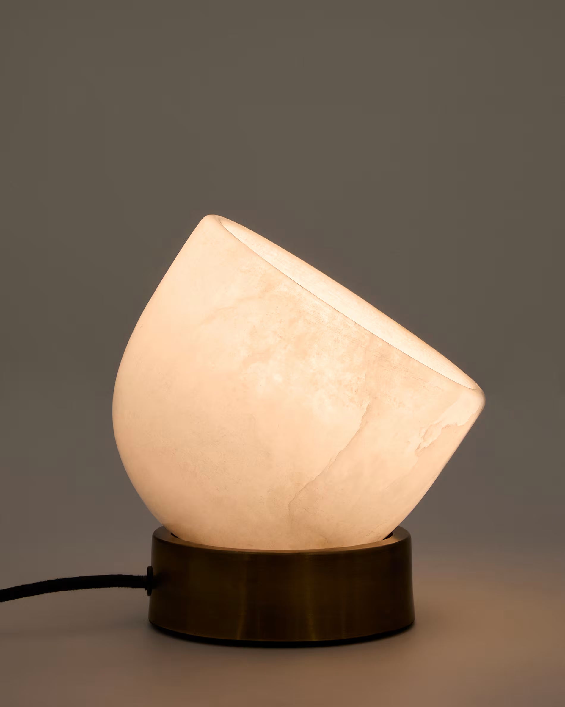 SHENLI Alabaster and Brass Table Lamp