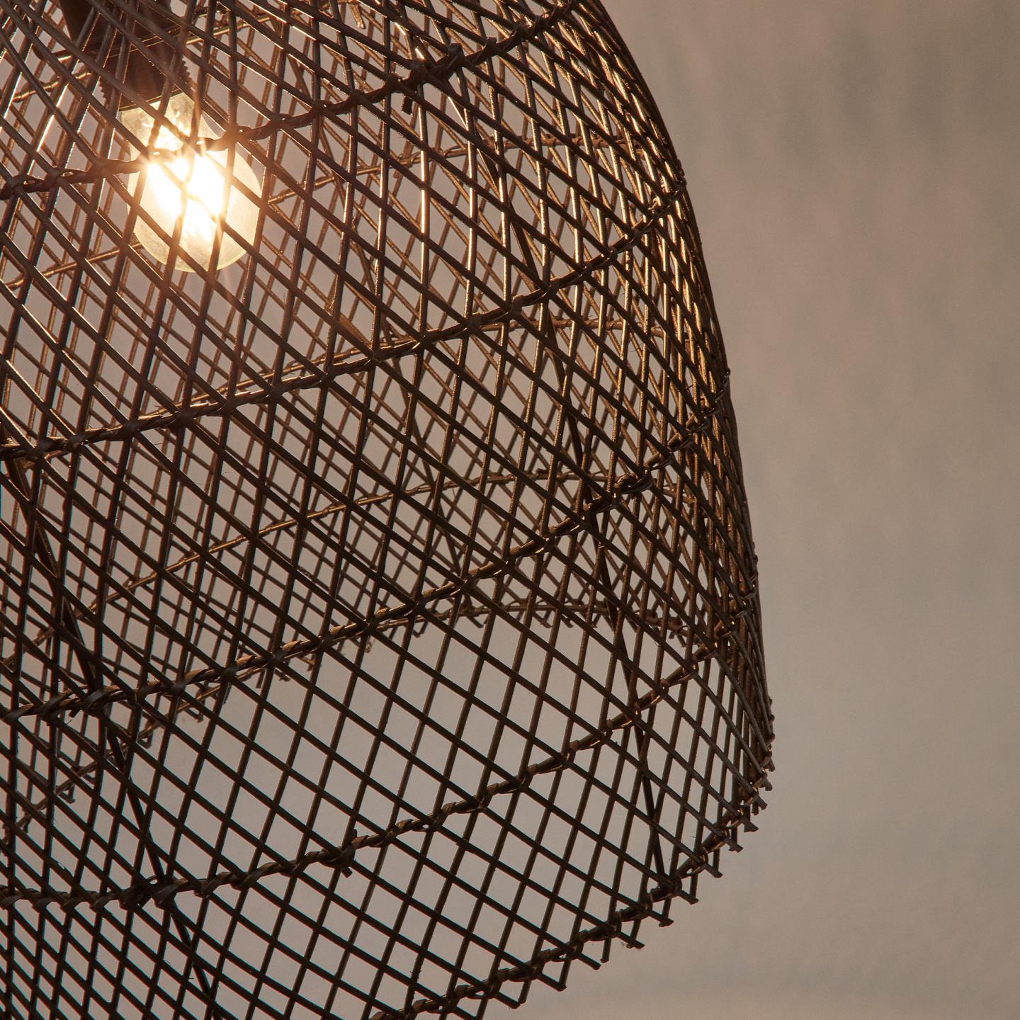 Klosz do lampy wiszącej DOMITILA czarny rattan – Kave Home