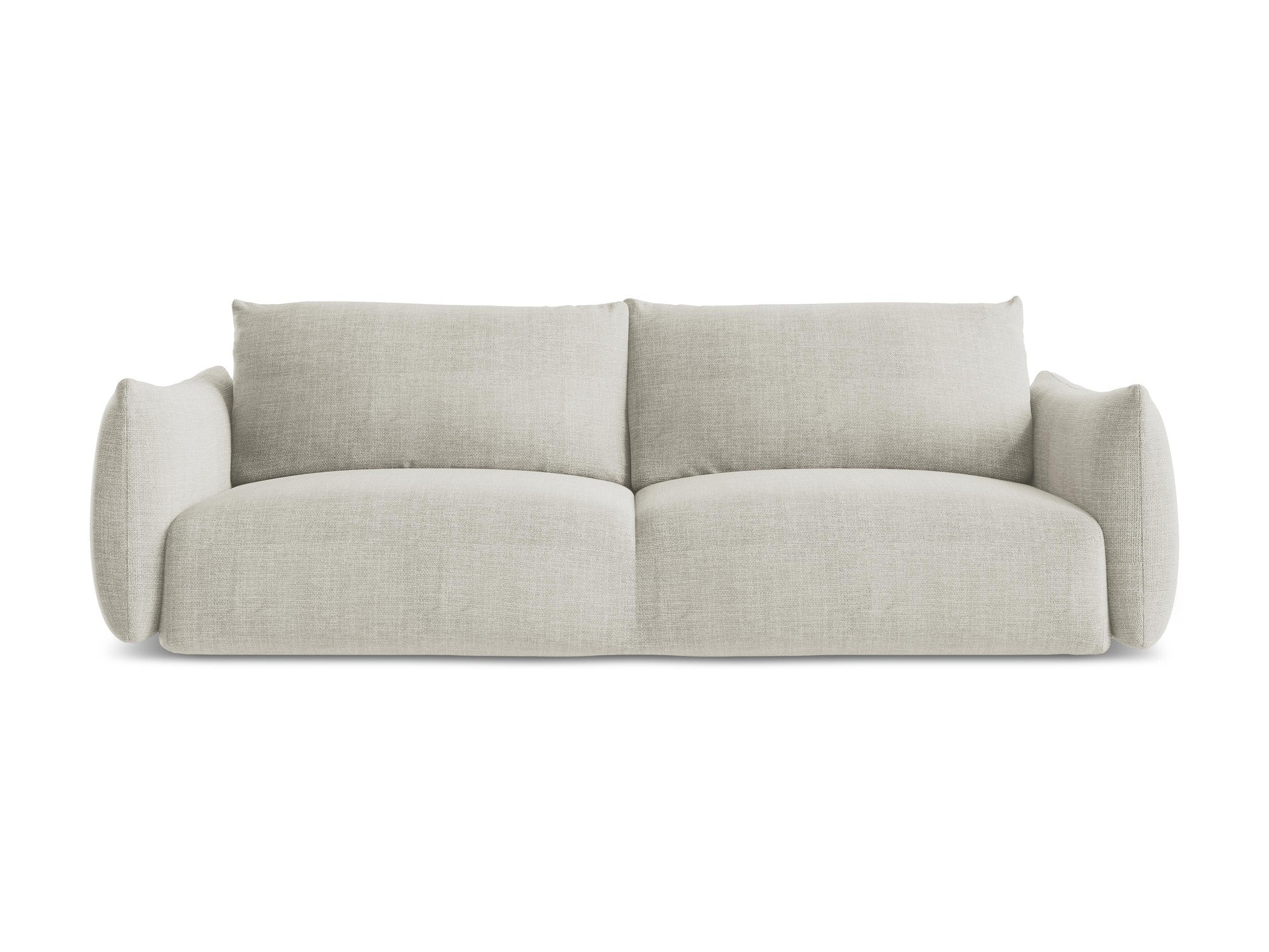 Sofa für 3 Personen mit Schlaf-Funktion LEILA hellbeige