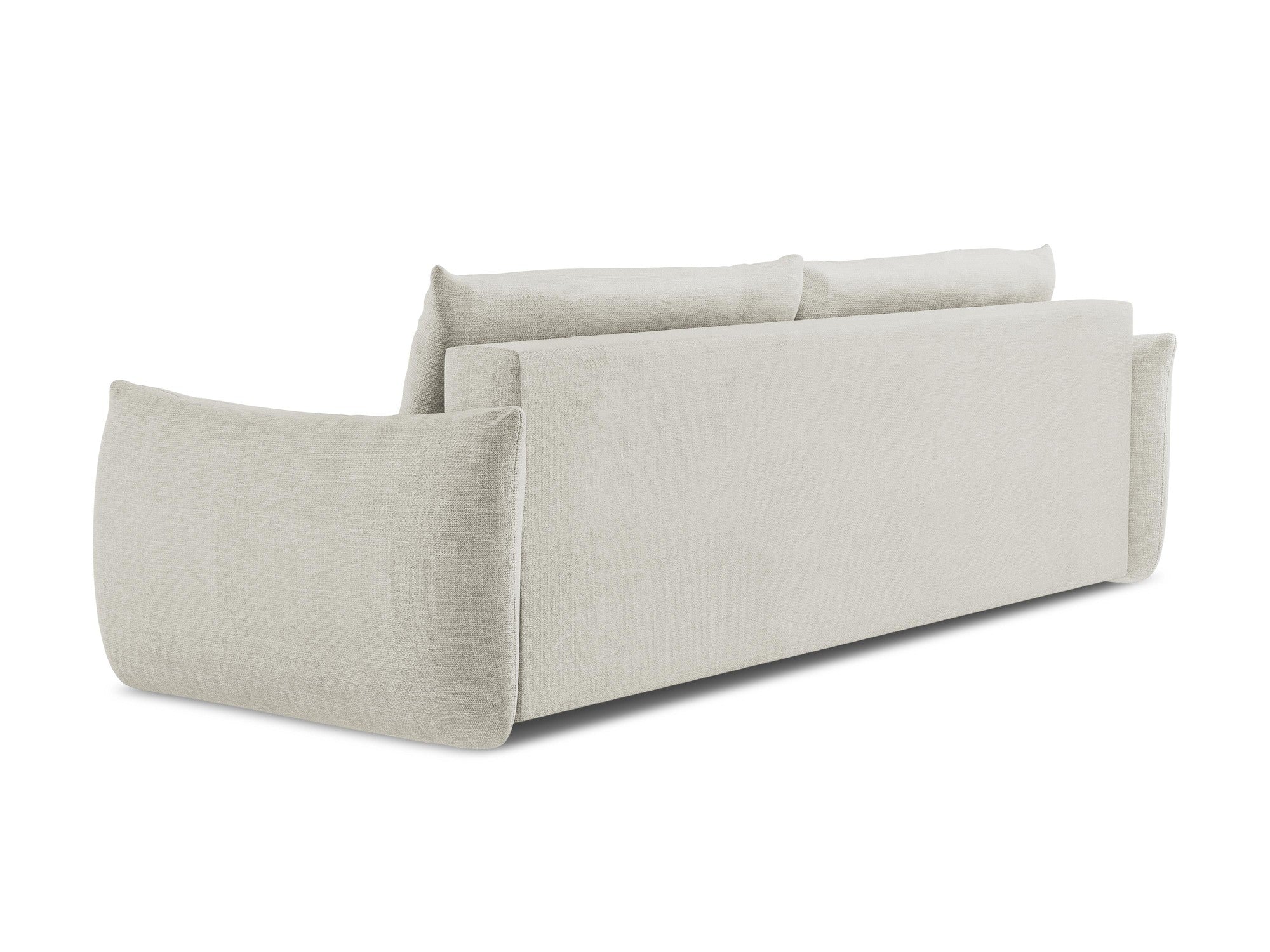 Sofa für 3 Personen mit Schlaf-Funktion LEILA hellbeige