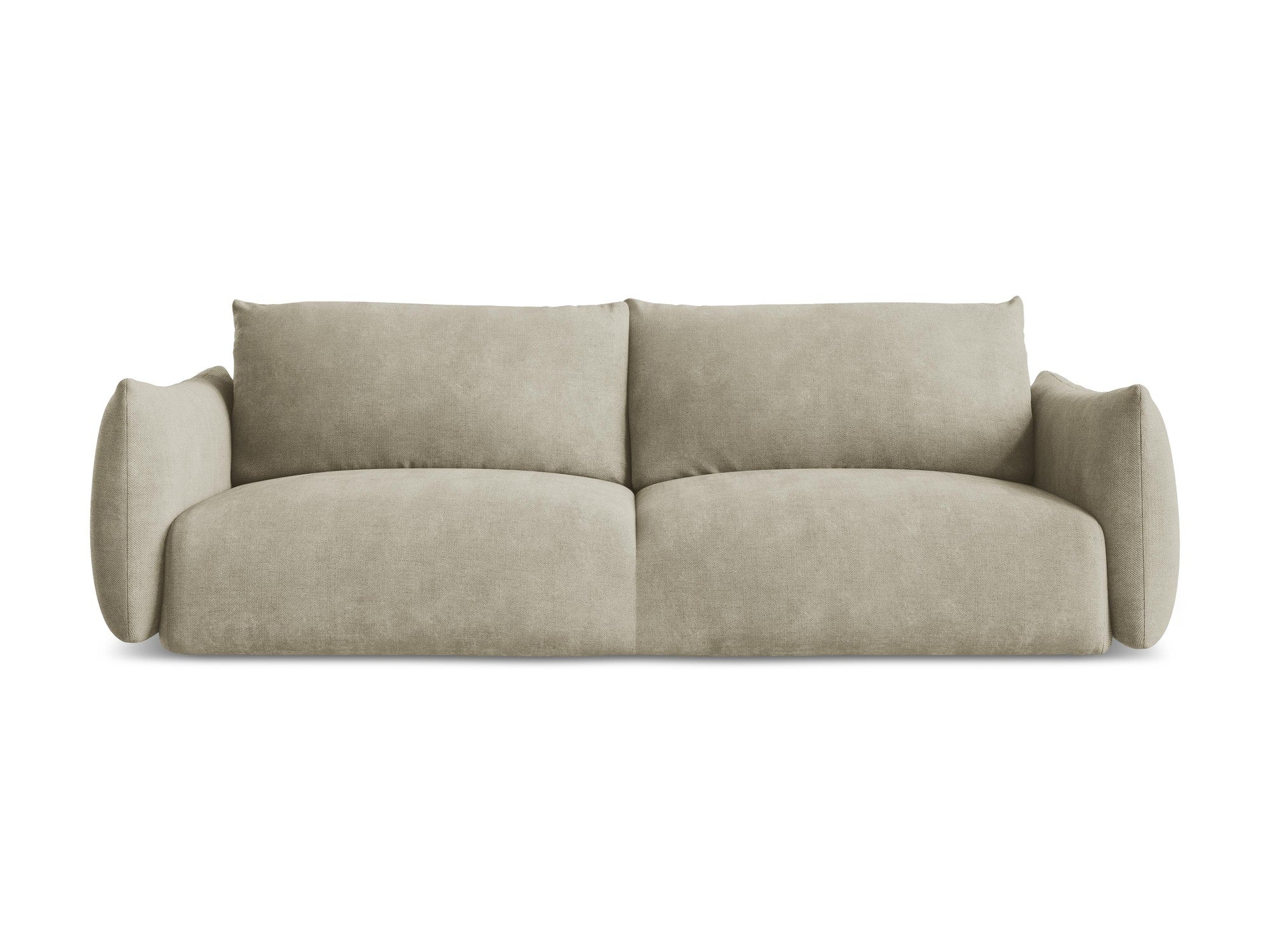 3-Seater Sofa with Sleeping Function LEILA Beige Chenille