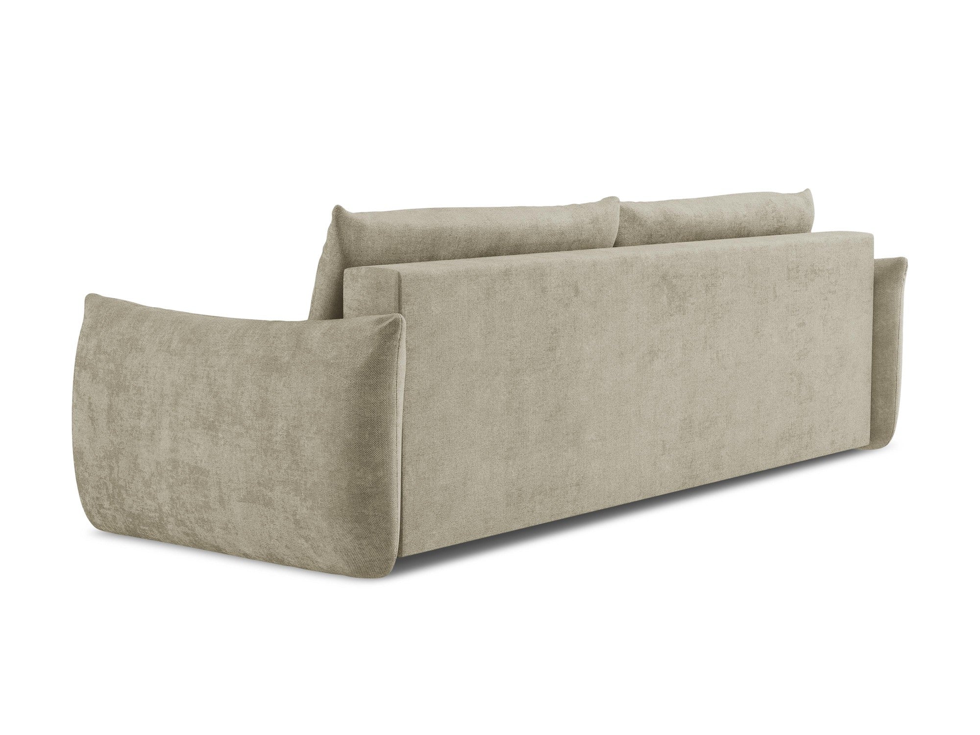 3-Seater Sofa with Sleeping Function LEILA Beige Chenille