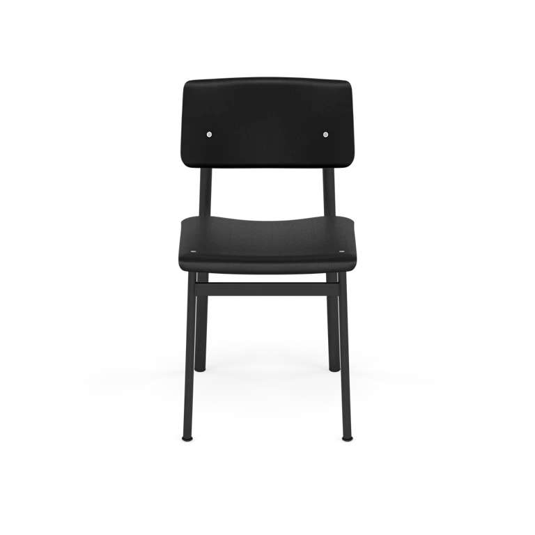 Stuhl LOFT schwarzes Eichenfurnier mit schwarzem Gestell