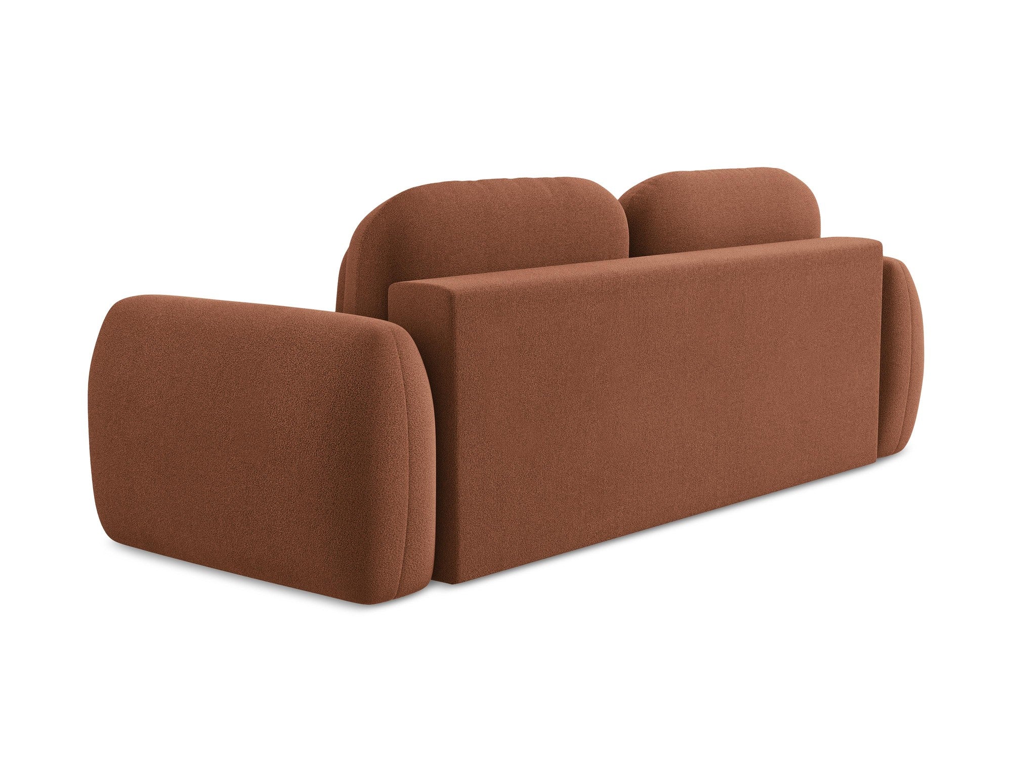 3-Seater Sofa with Sleeping Function LOHI Terracotta Boucle