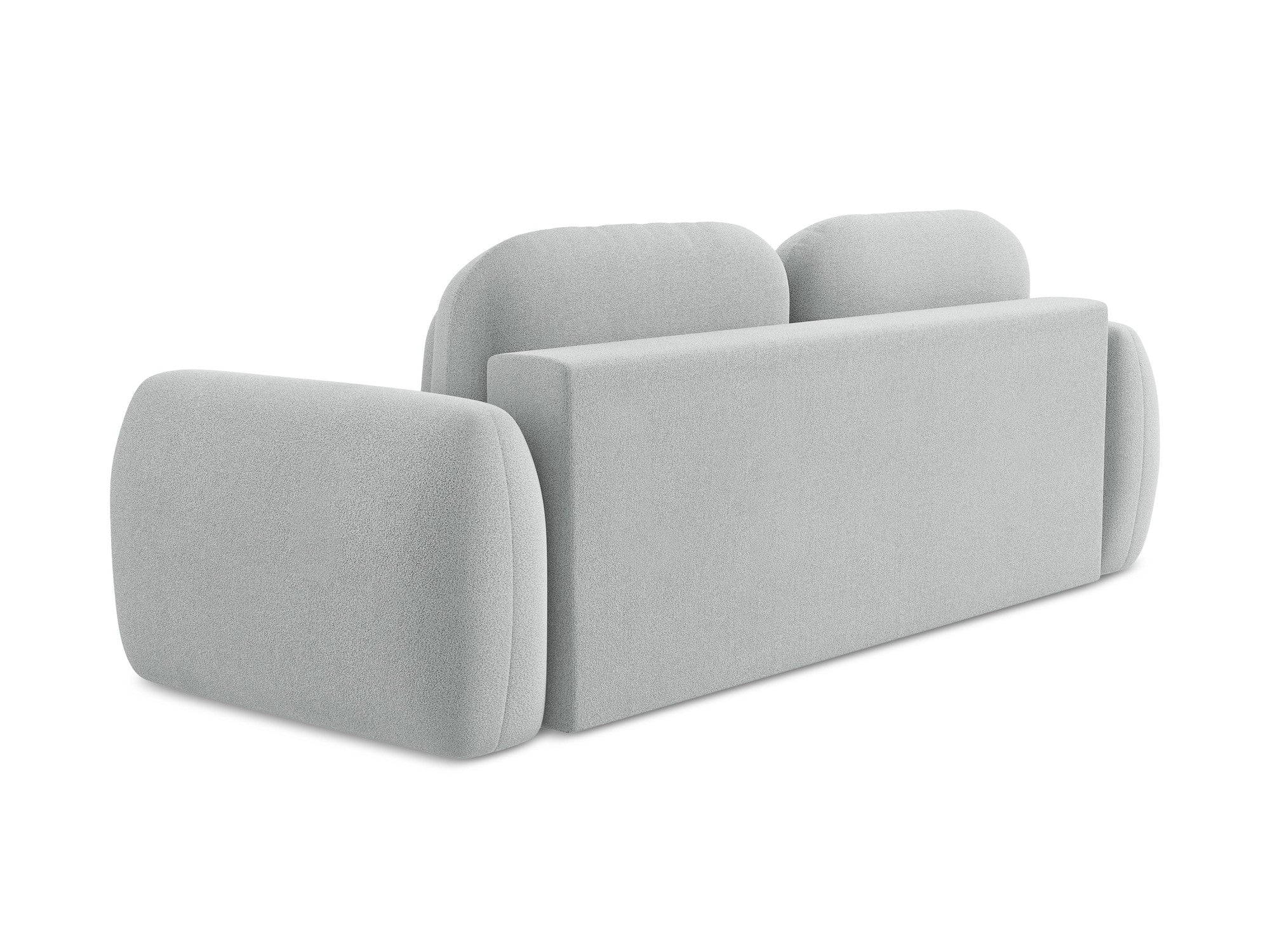 Sofa für 3 Personen mit Schlaf-Funktion LOHI hellgrau Boucle