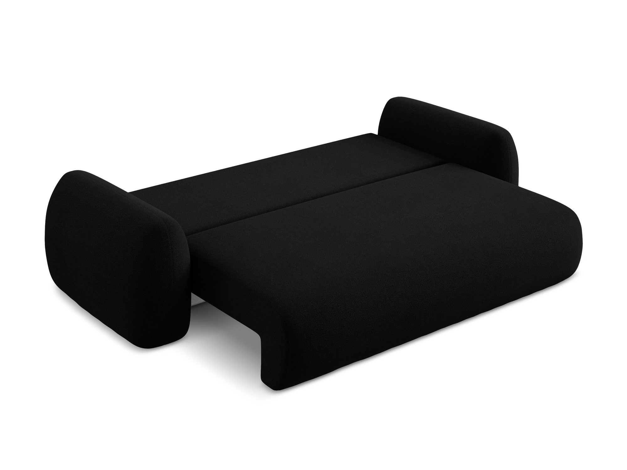 3-Seater Sofa with Sleeping Function LOHI Black Boucle