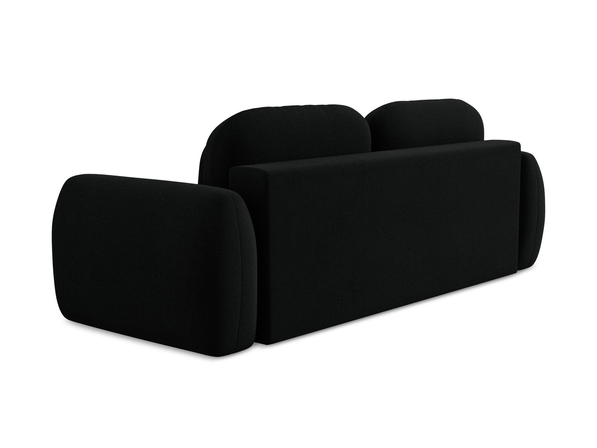 3-Seater Sofa with Sleeping Function LOHI Black Boucle