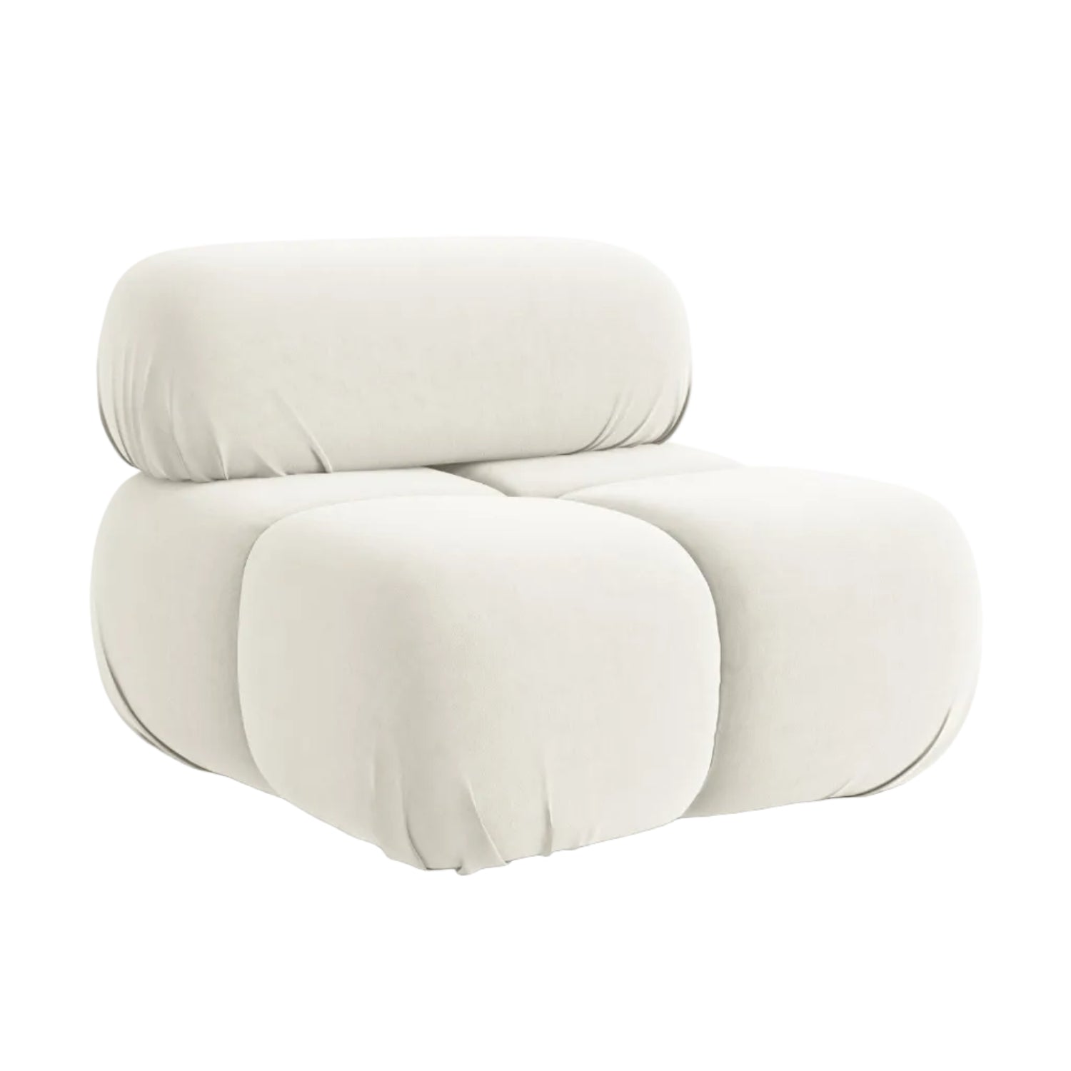 Armchair / velvet module LOKUA light beige