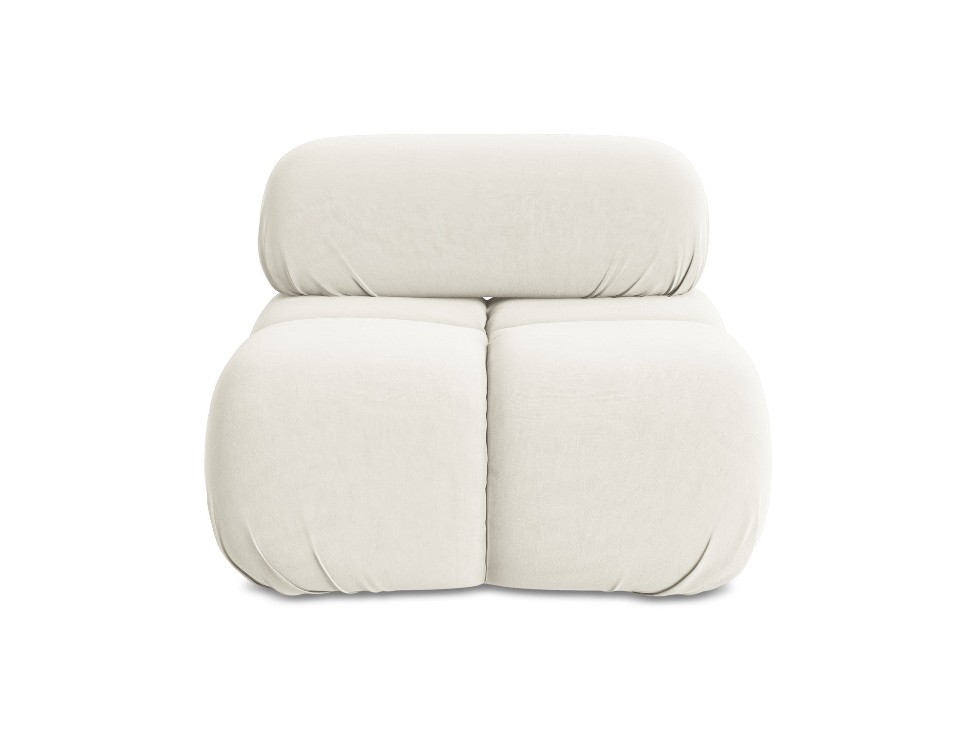 Armchair / velvet module LOKUA light beige