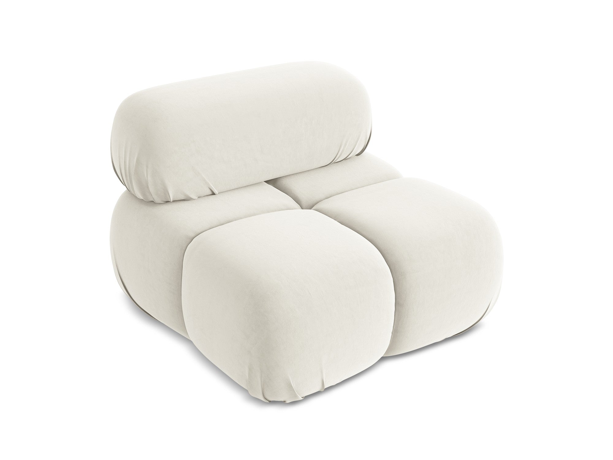 Armchair / velvet module LOKUA light beige