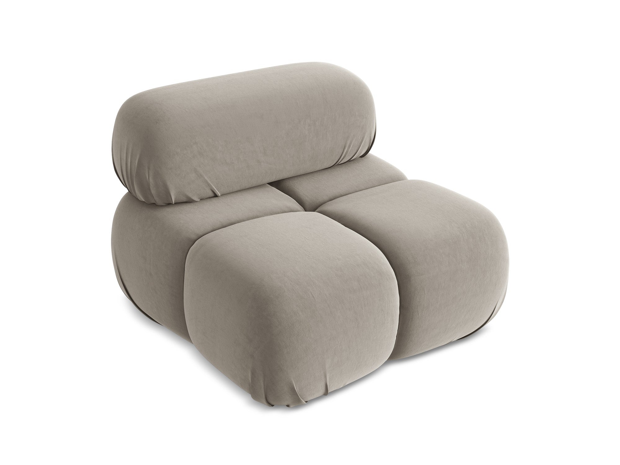 Armchair / velvet module LOKUA taupe