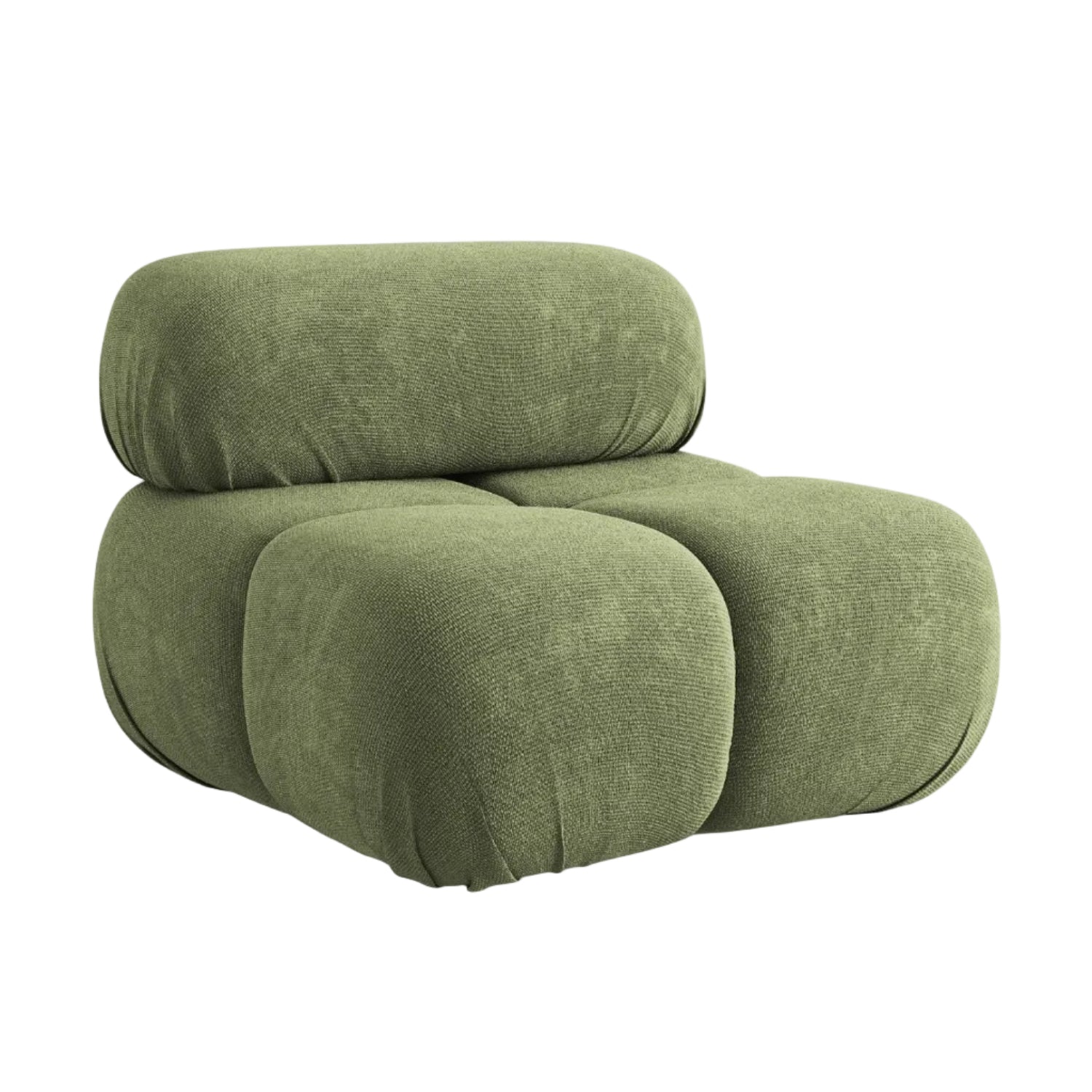 Armchair / module LOKUA green chenille