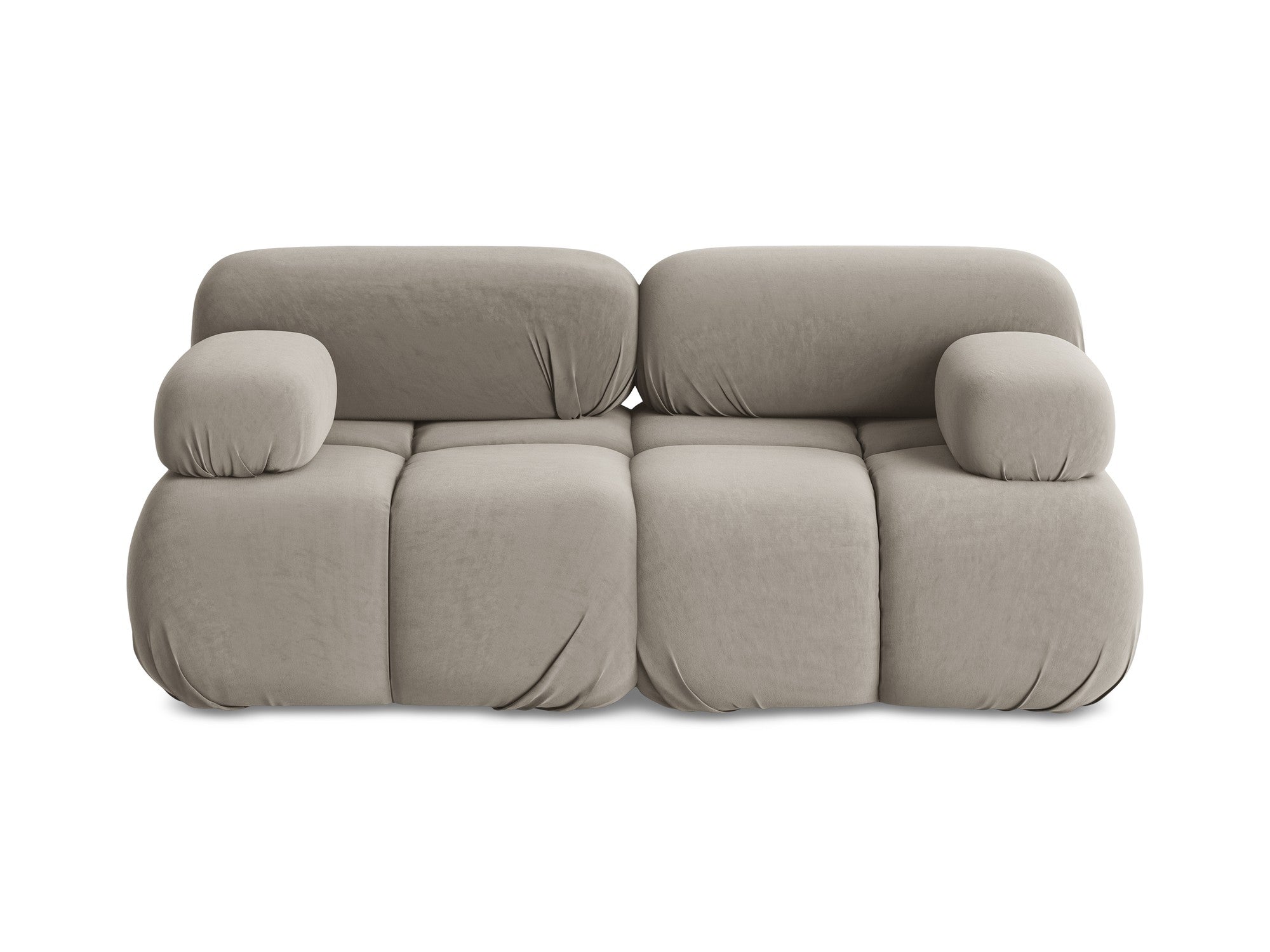 Modulares Samtsofa für 2 Personen LOKUA taupe