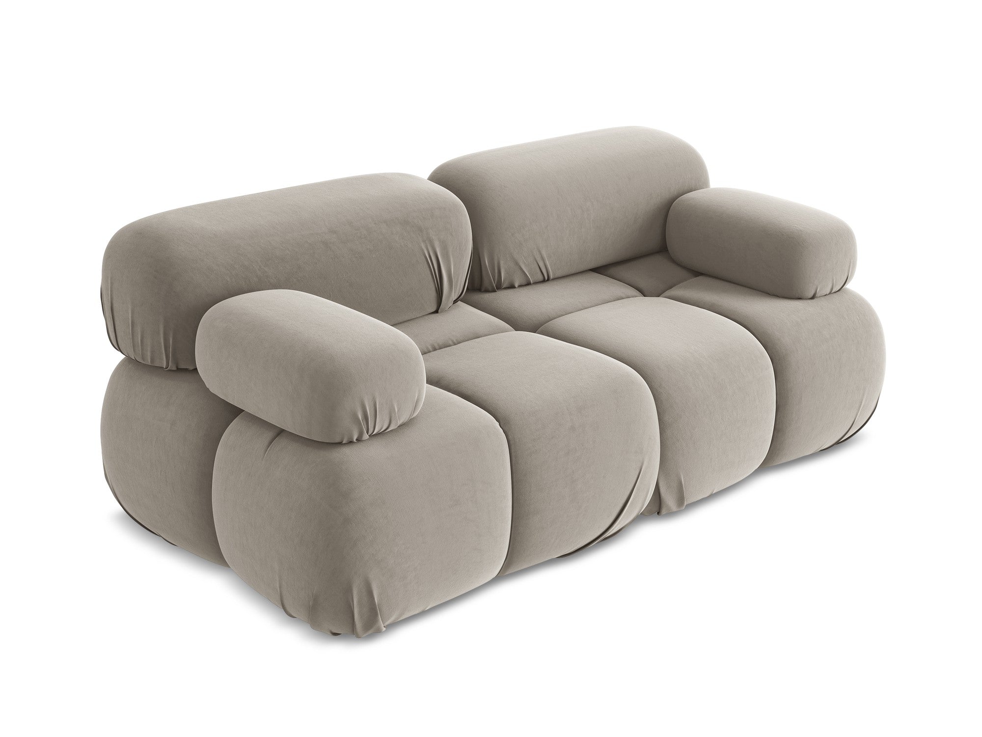 Modulares Samtsofa für 2 Personen LOKUA taupe