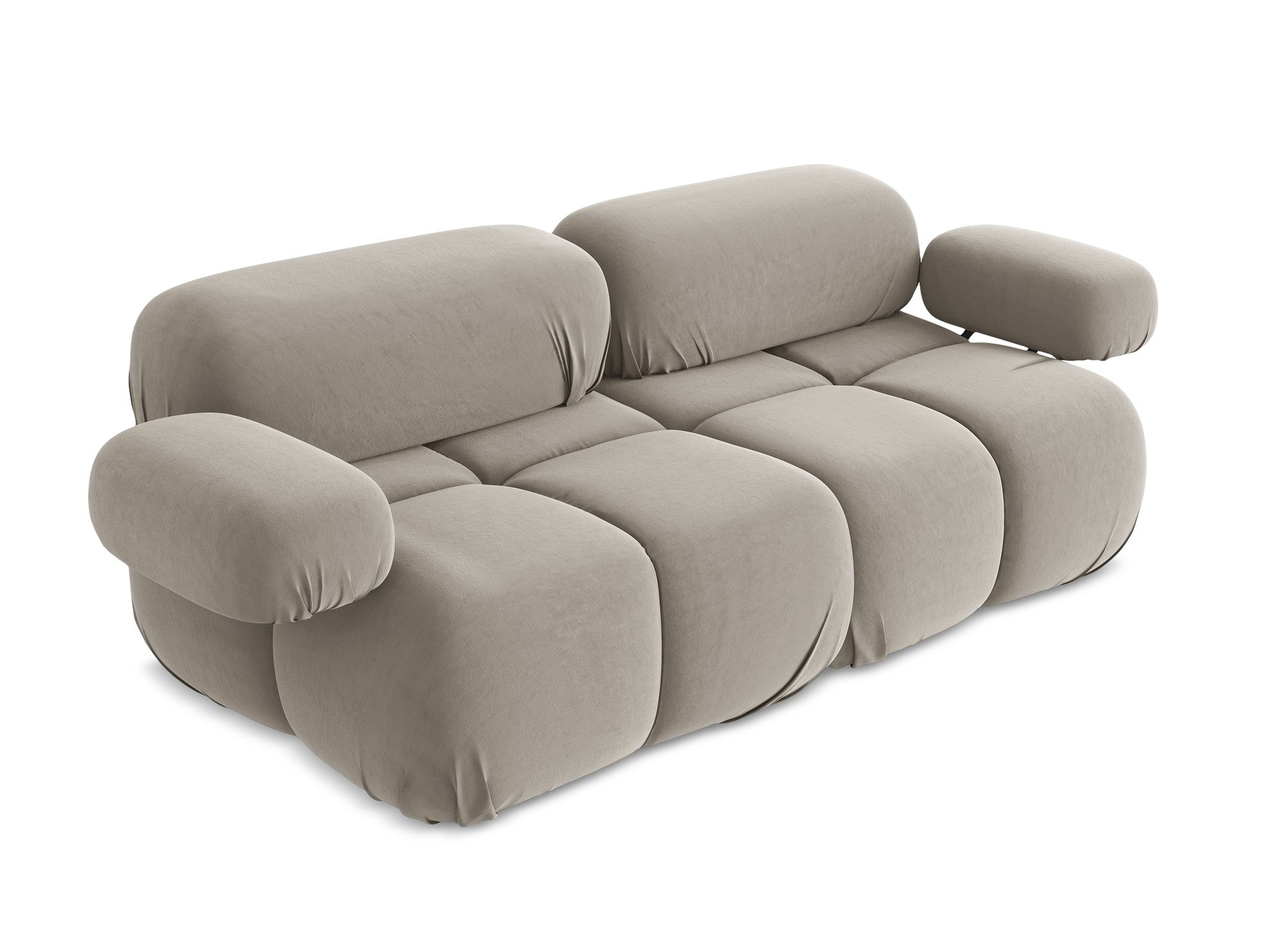 Modulares Samtsofa für 2 Personen LOKUA taupe