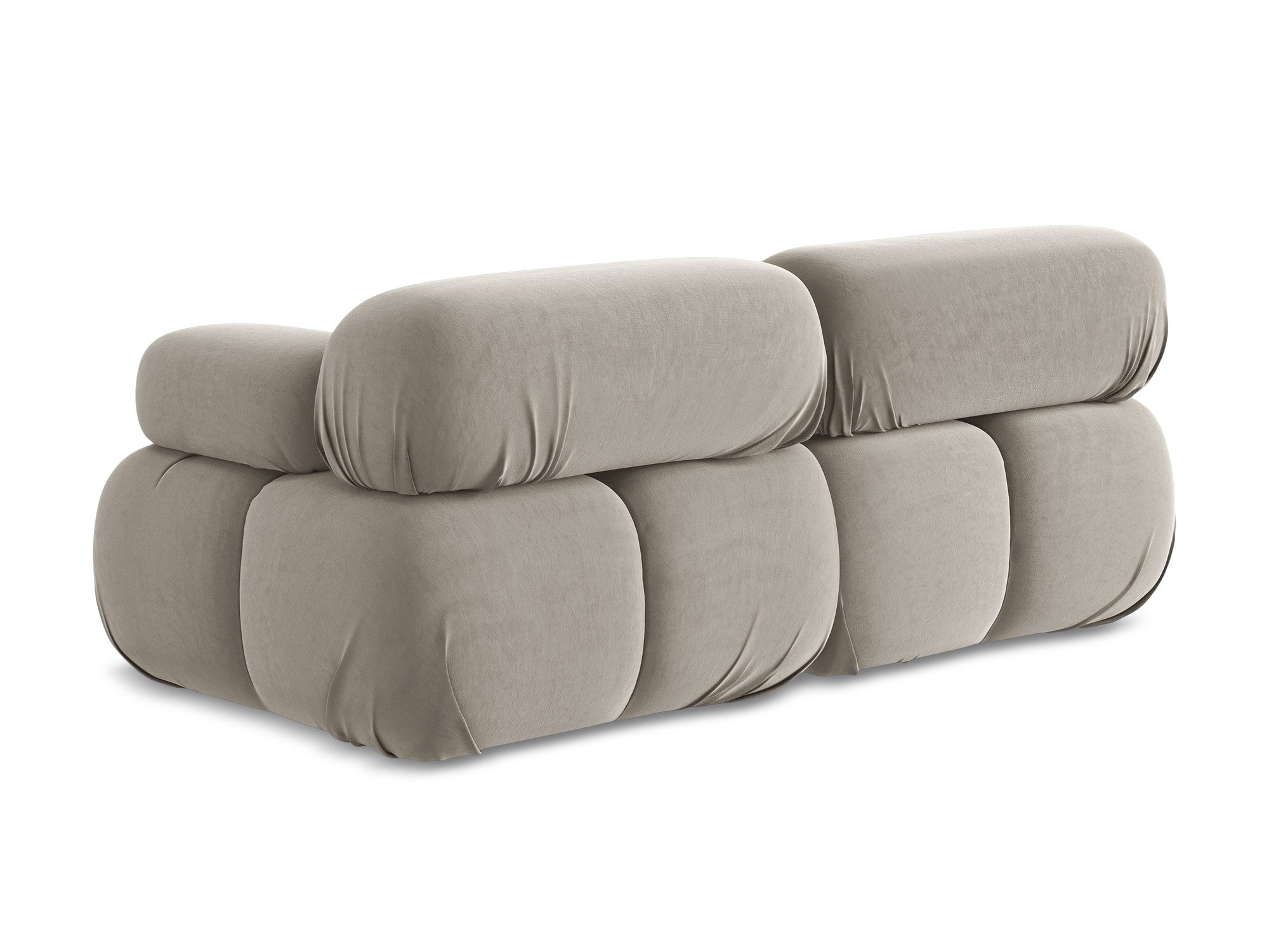 Modulares Samtsofa für 2 Personen LOKUA taupe
