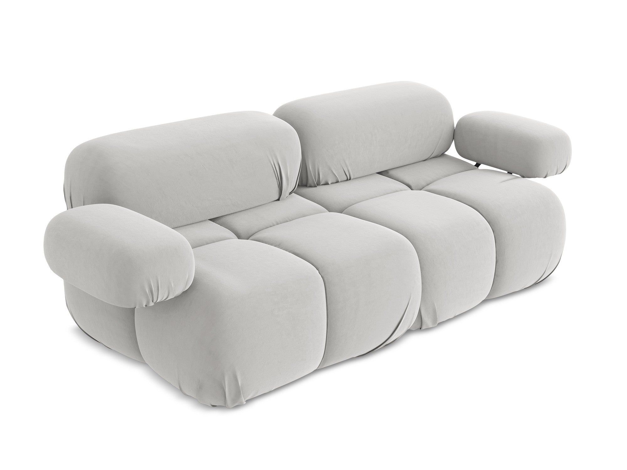 Sofa modulare aus Samt für 2 Personen LOKUA silber