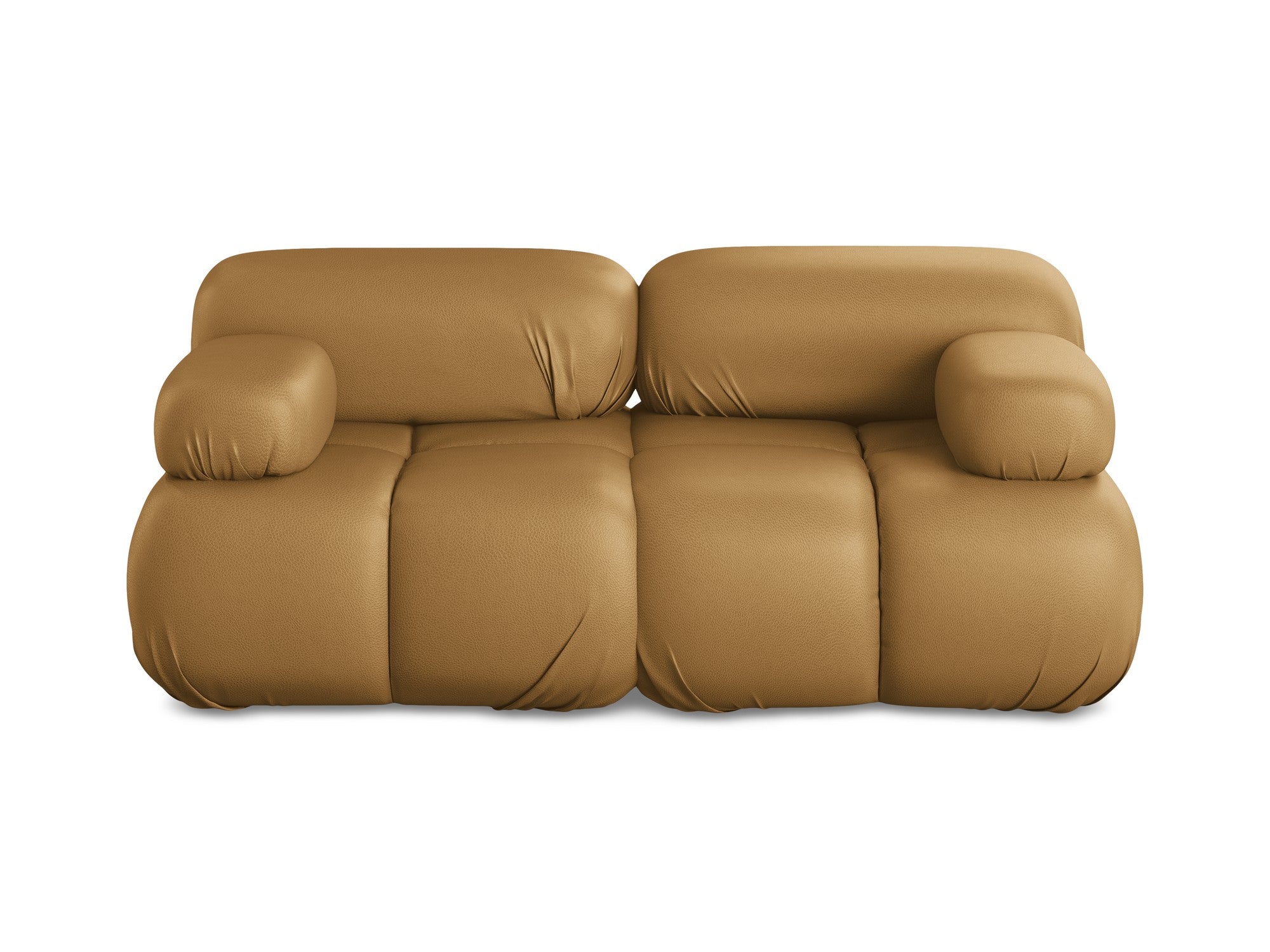 Modular 2-Seater Sofa LOKUA in Caramel Eco-Leather