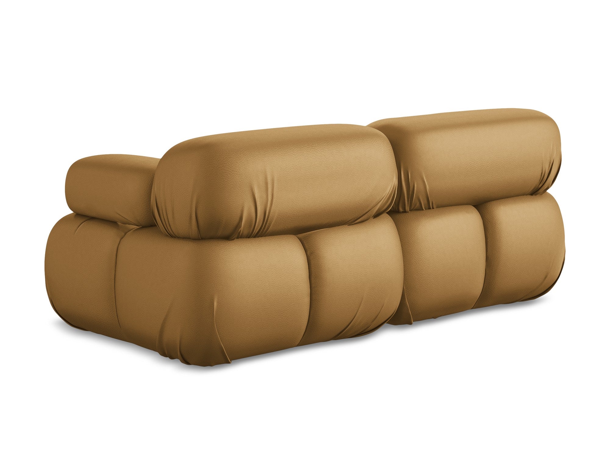 Modular 2-Seater Sofa LOKUA in Caramel Eco-Leather