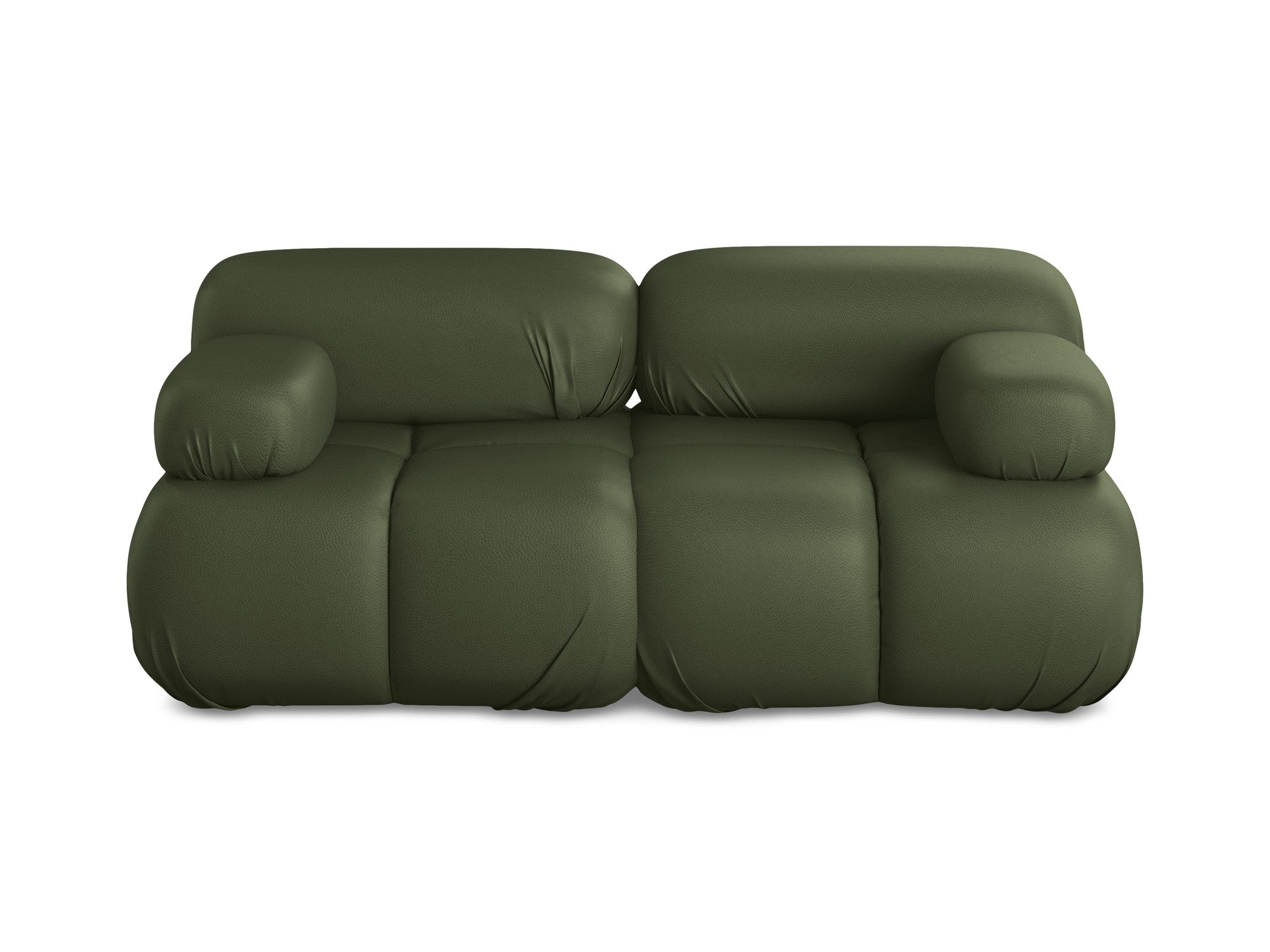 Modular 2-Seater Sofa LOKUA Dark Green Eco-Leather