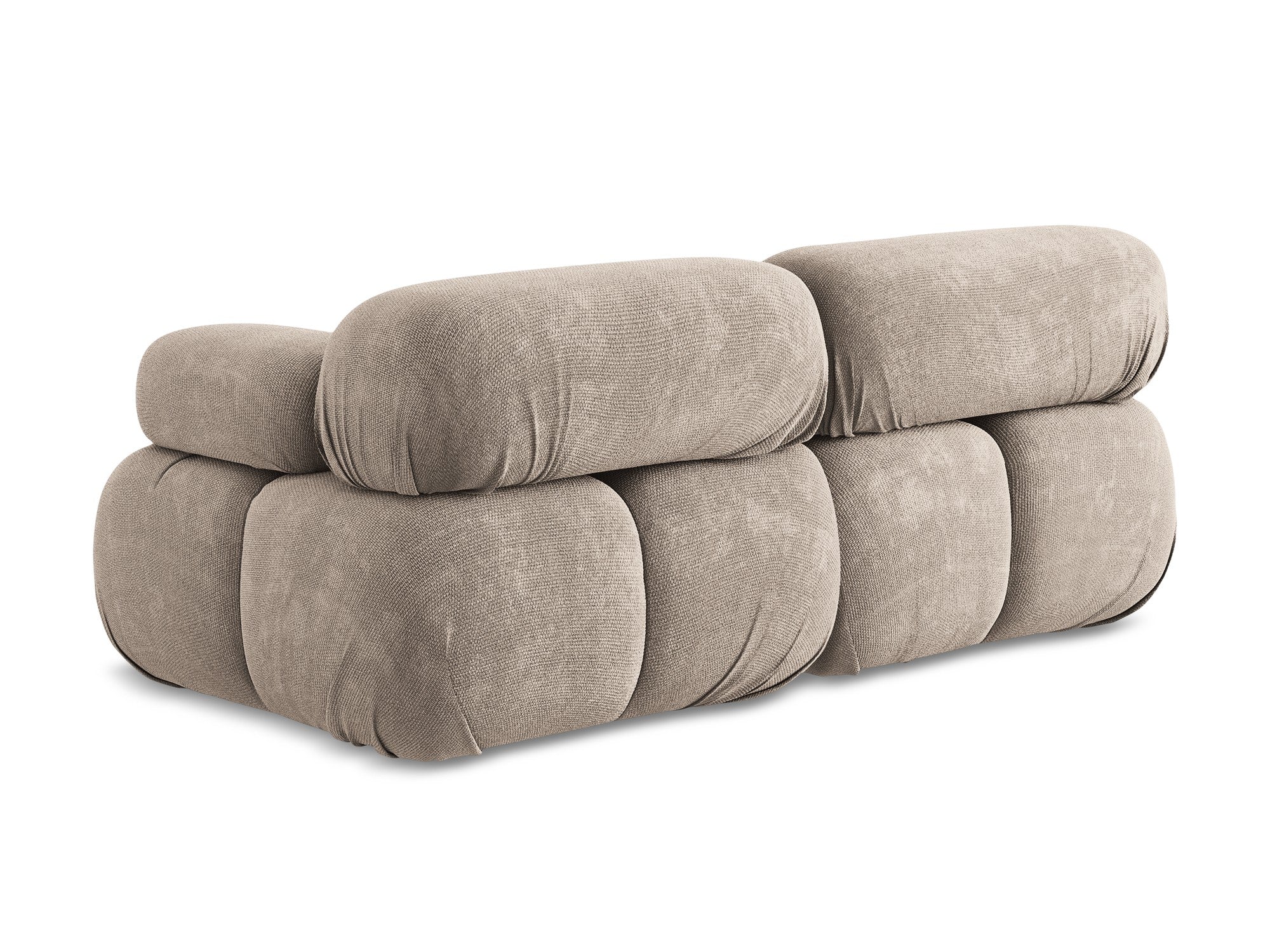Modulares 2-Sitzer-Sofa LOKUA dunkelbeige Chenille