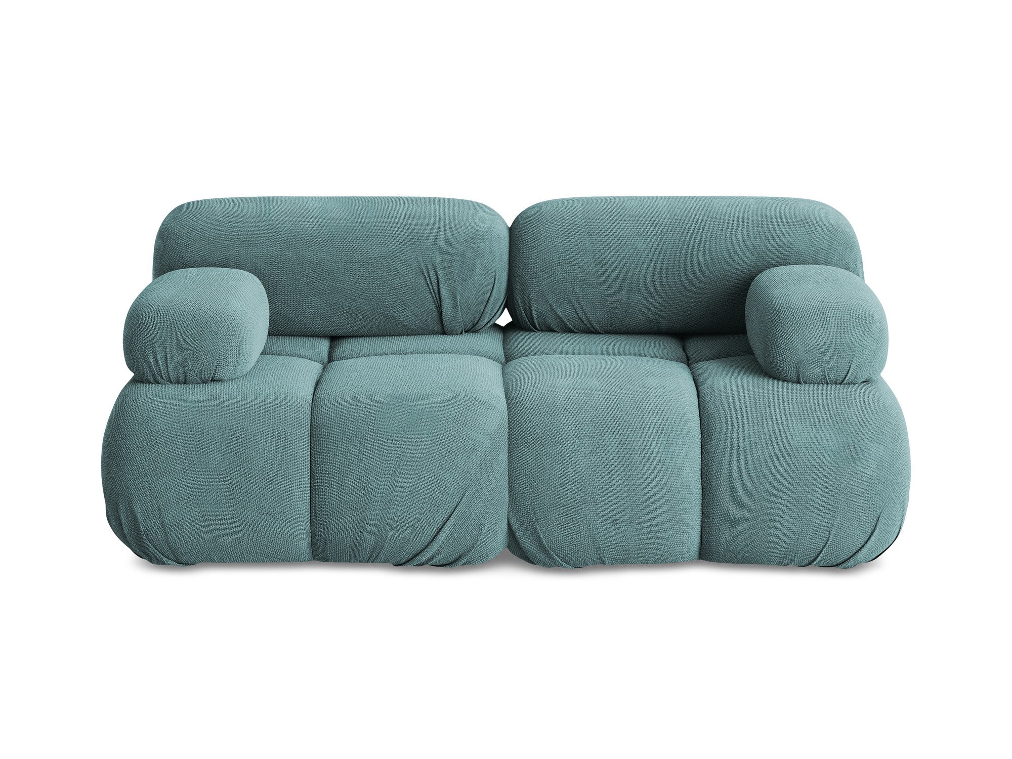 Modulares 2-Sitzer-Sofa LOKUA in jeansblauem Chenille
