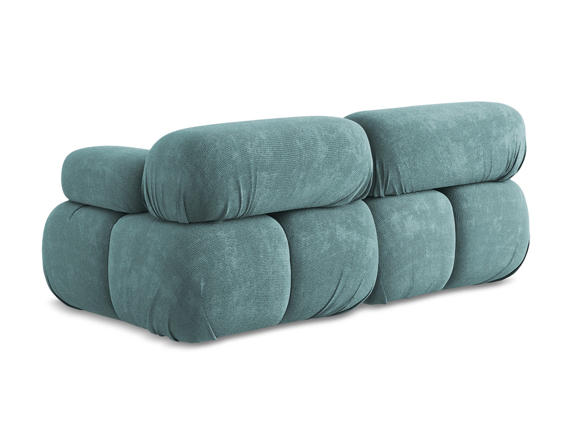 Modulares 2-Sitzer-Sofa LOKUA in jeansblauem Chenille