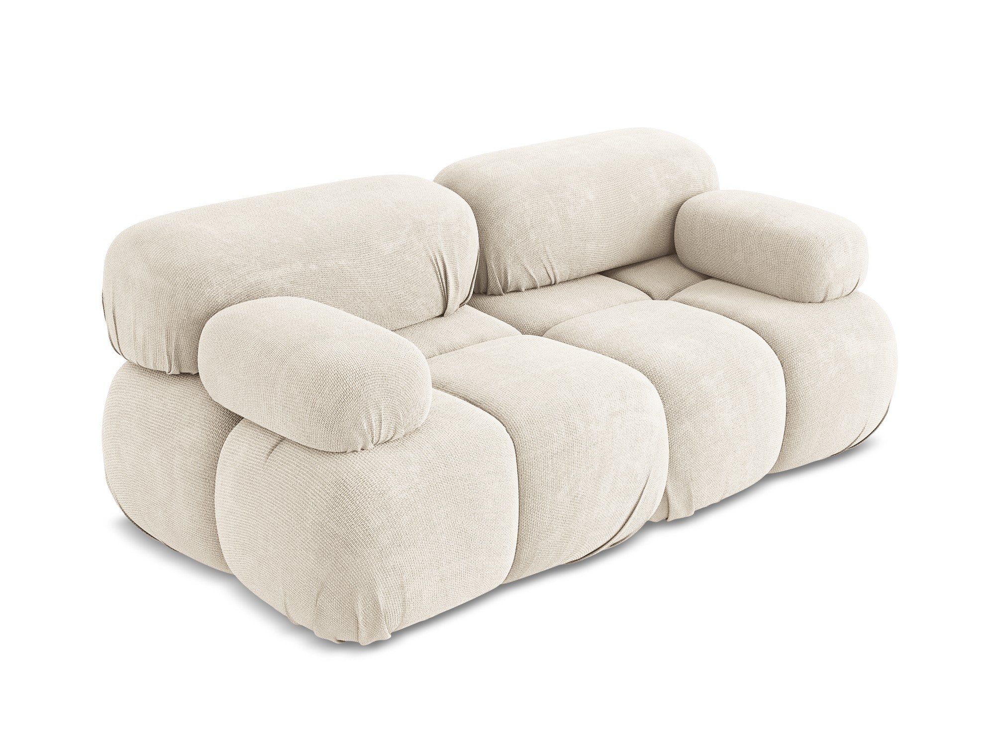 Modulares 2-Sitzer-Sofa LOKUA hellbeige Chenille