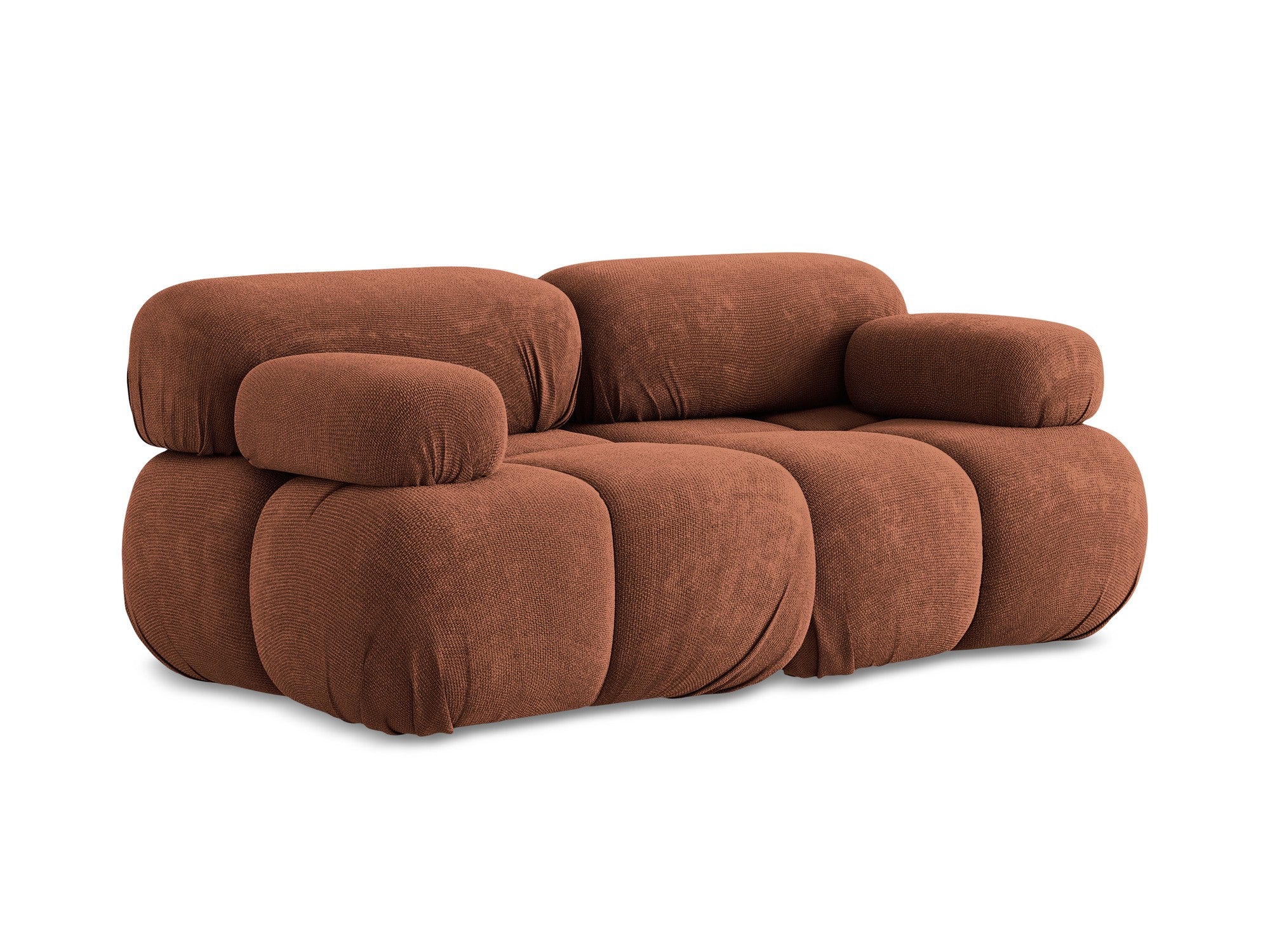 Modulares 2-Sitzer-Sofa LOKUA Terrakotta Chenille