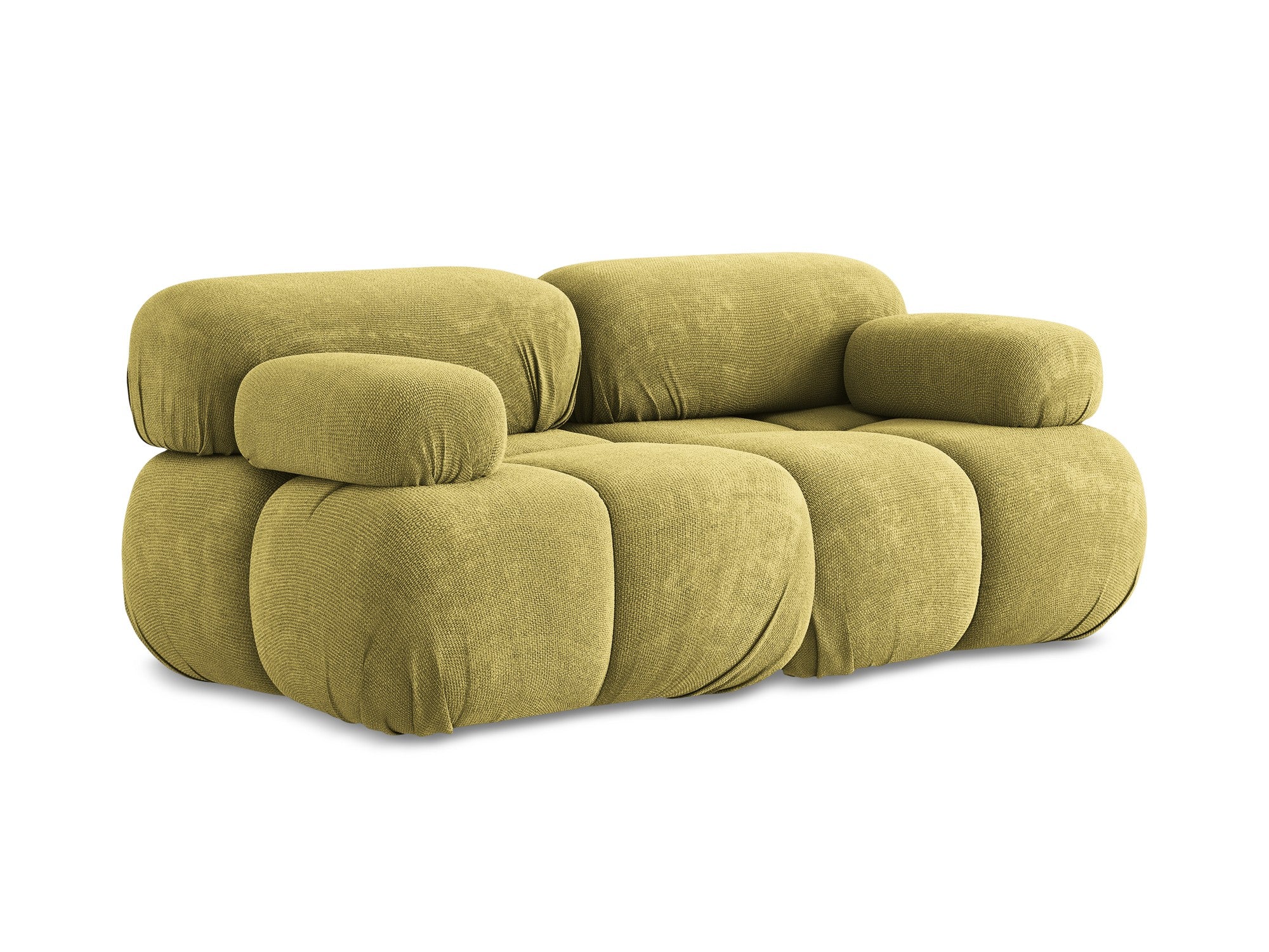 Modular 2-Seater Sofa LOKUA Lime Green Chenille