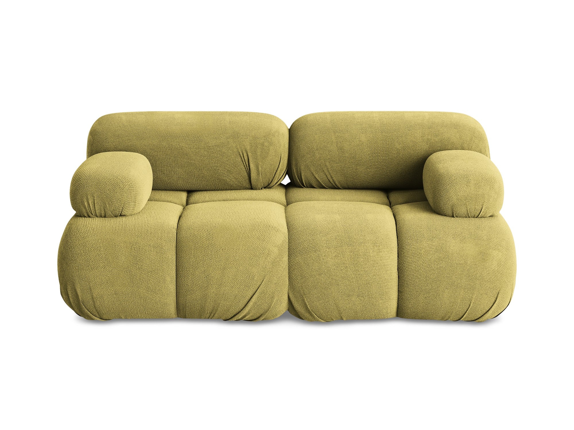 Modular 2-Seater Sofa LOKUA Lime Green Chenille
