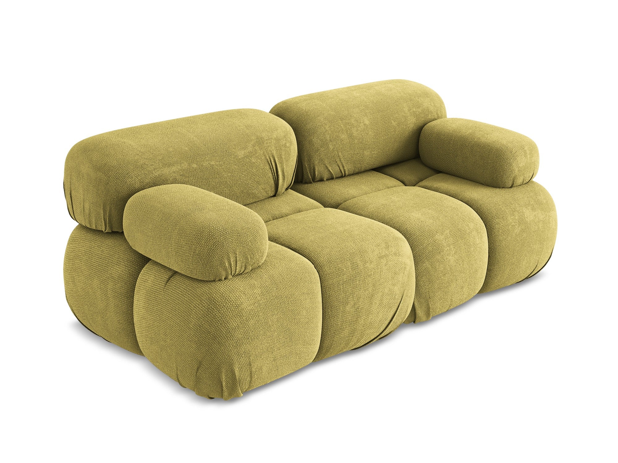 Modular 2-Seater Sofa LOKUA Lime Green Chenille