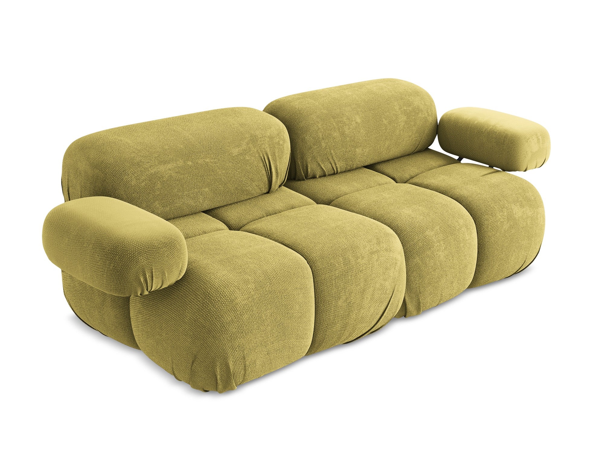 Modular 2-Seater Sofa LOKUA Lime Green Chenille