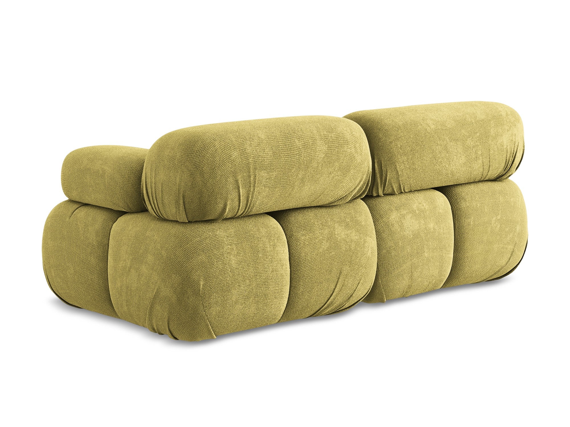 Modular 2-Seater Sofa LOKUA Lime Green Chenille