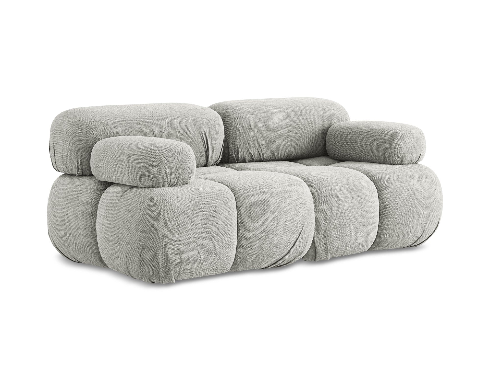 Modulares 2-Sitzer-Sofa LOKUA hellgrau Chenille