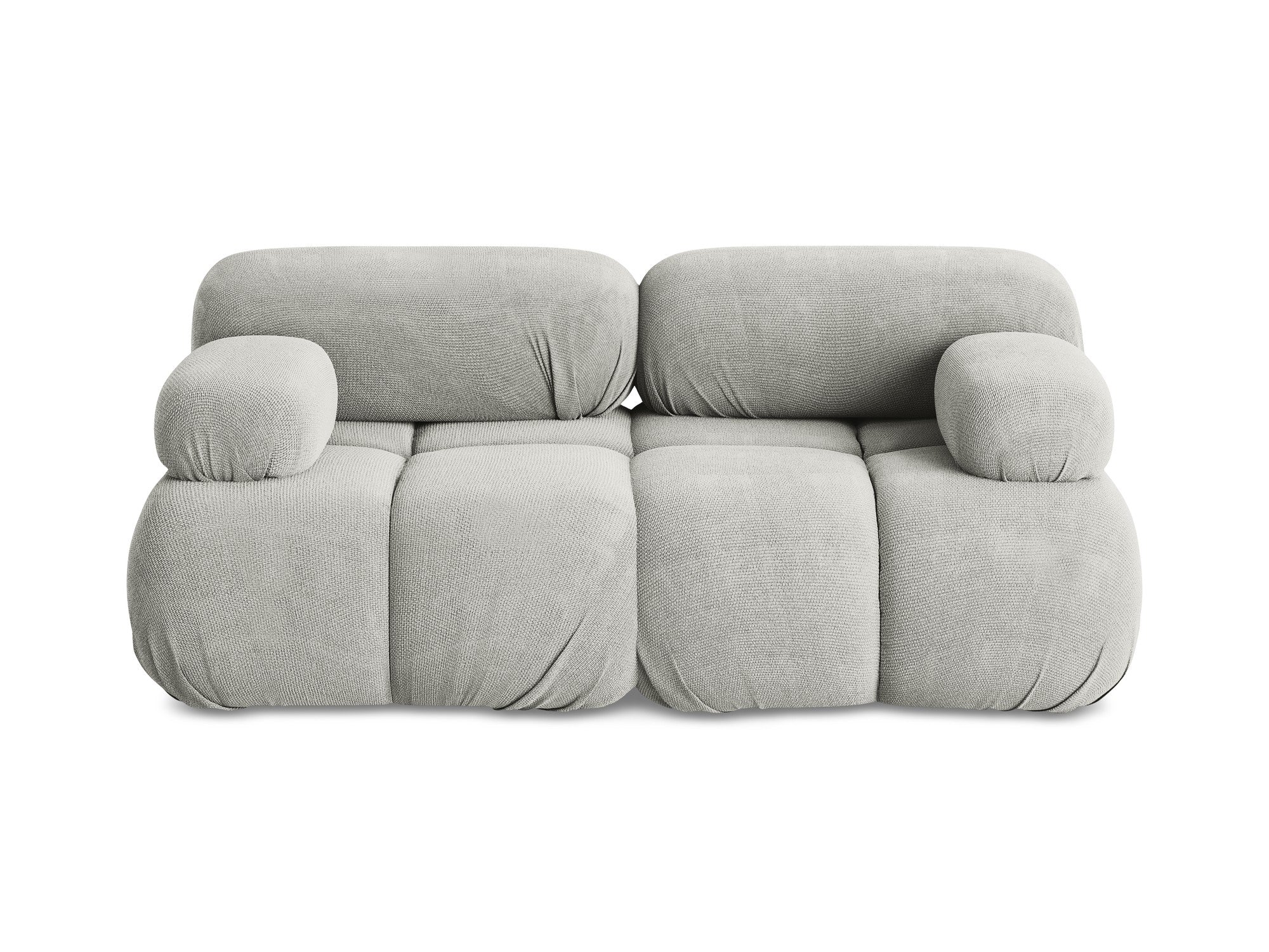 Modulares 2-Sitzer-Sofa LOKUA hellgrau Chenille