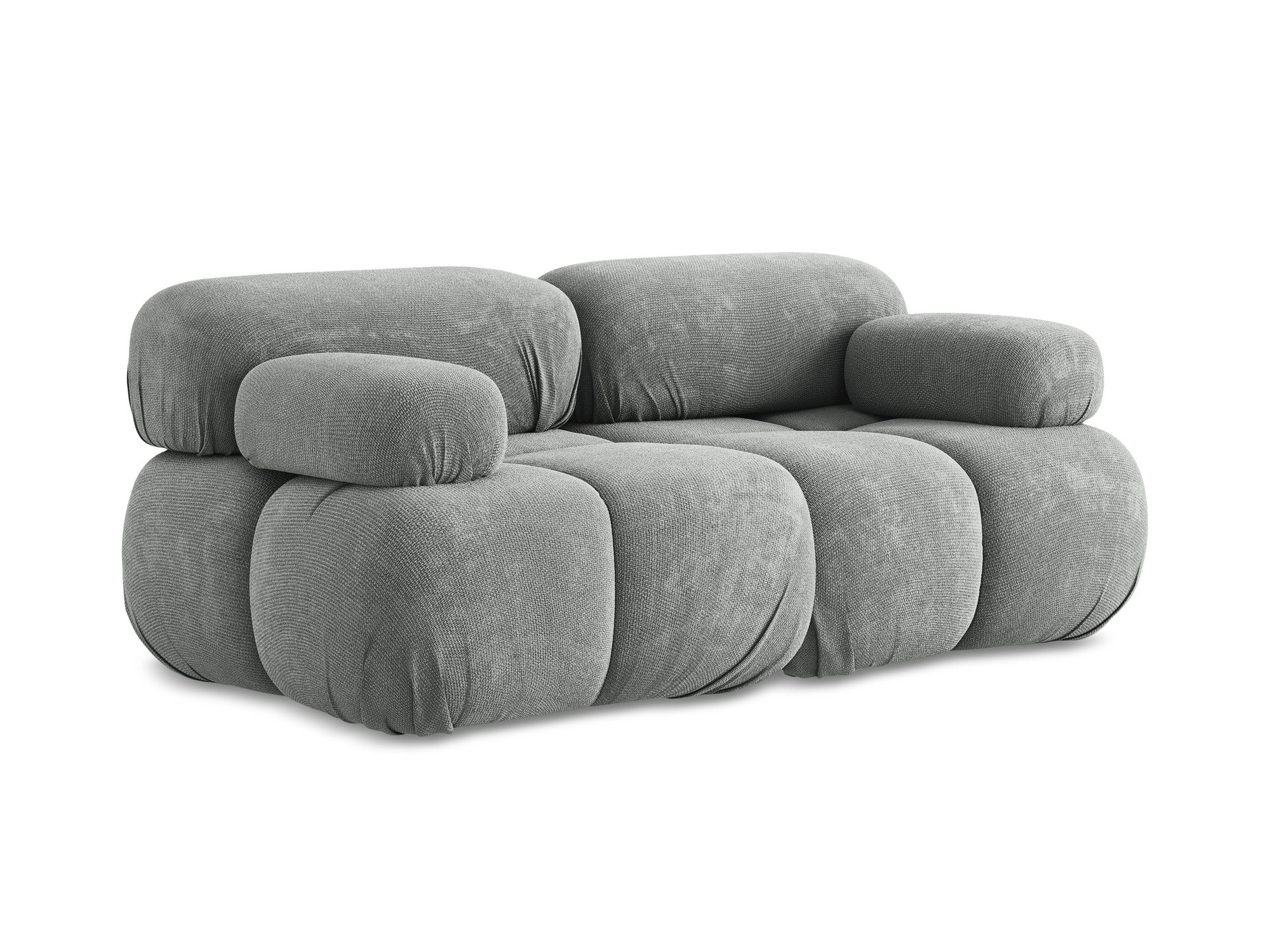 Modulares 2-Sitzer-Sofa LOKUA graues Chenille