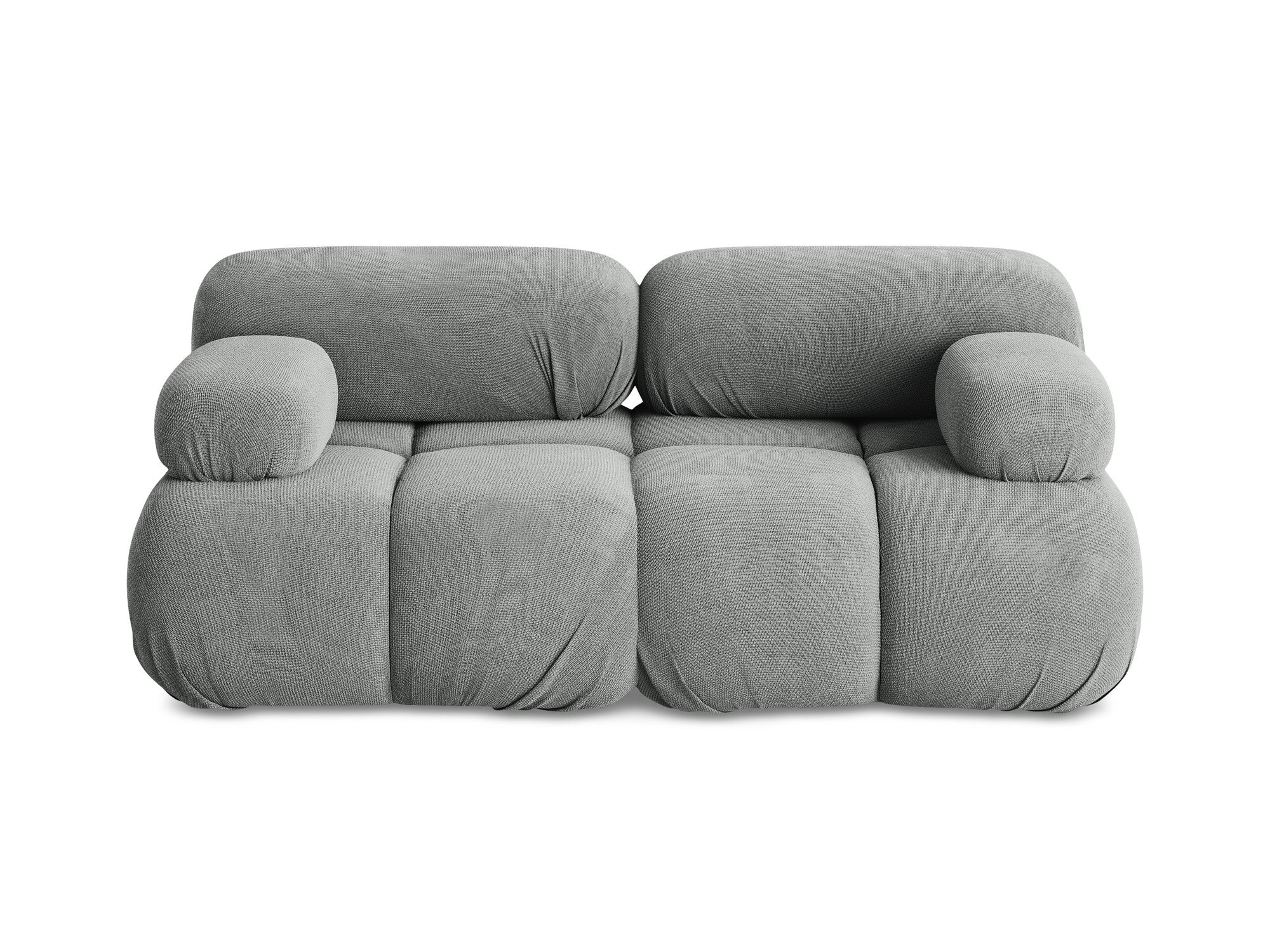 Modulares 2-Sitzer-Sofa LOKUA graues Chenille