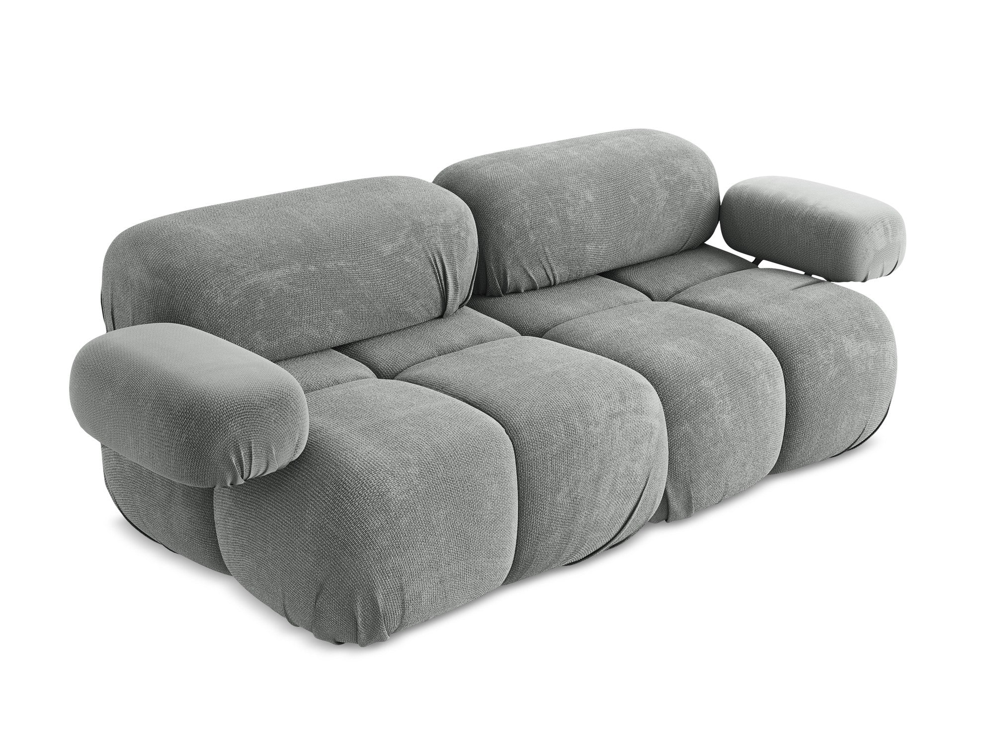 Modulares 2-Sitzer-Sofa LOKUA graues Chenille